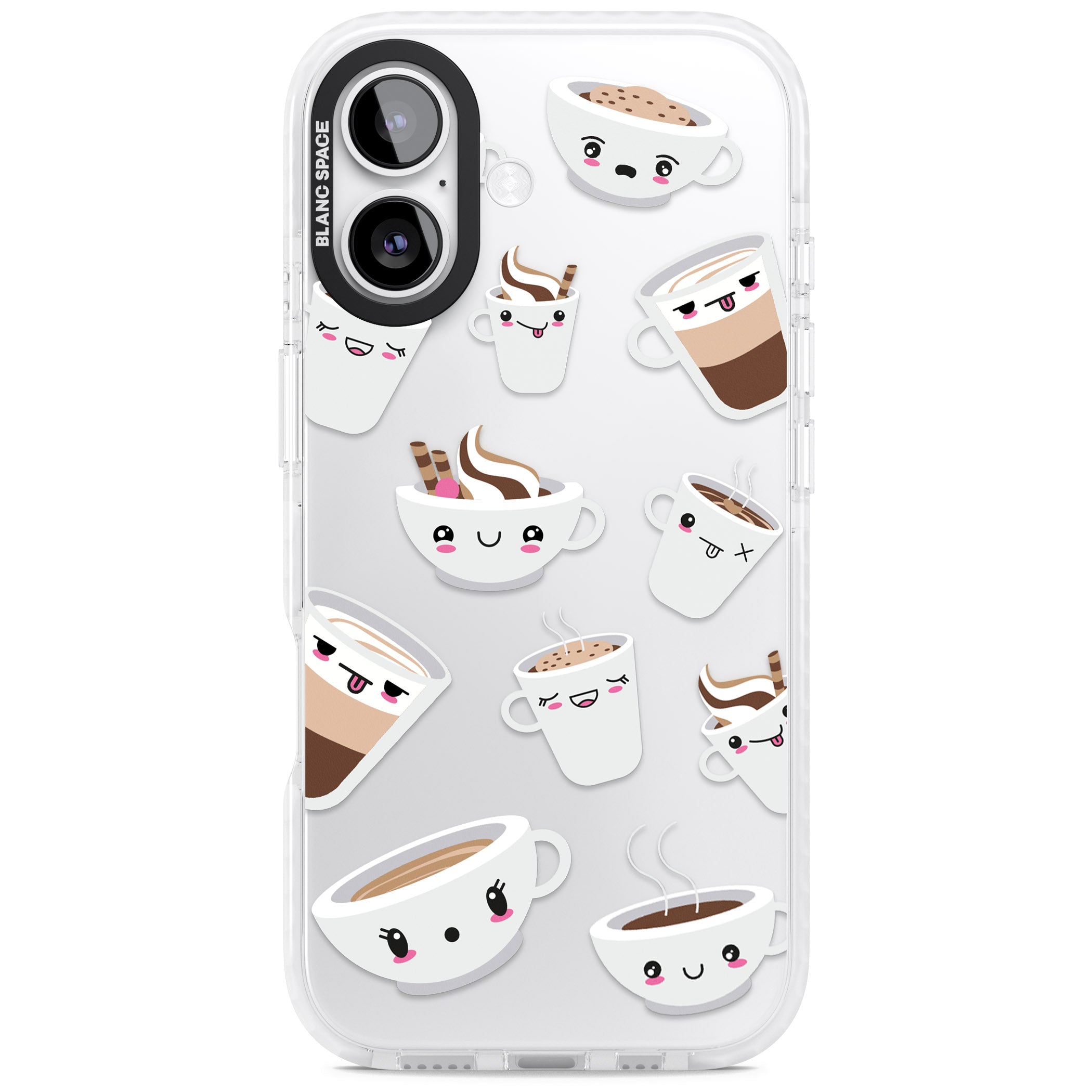 Coffee Faces iPhone 17 Impact Clear Phone Case