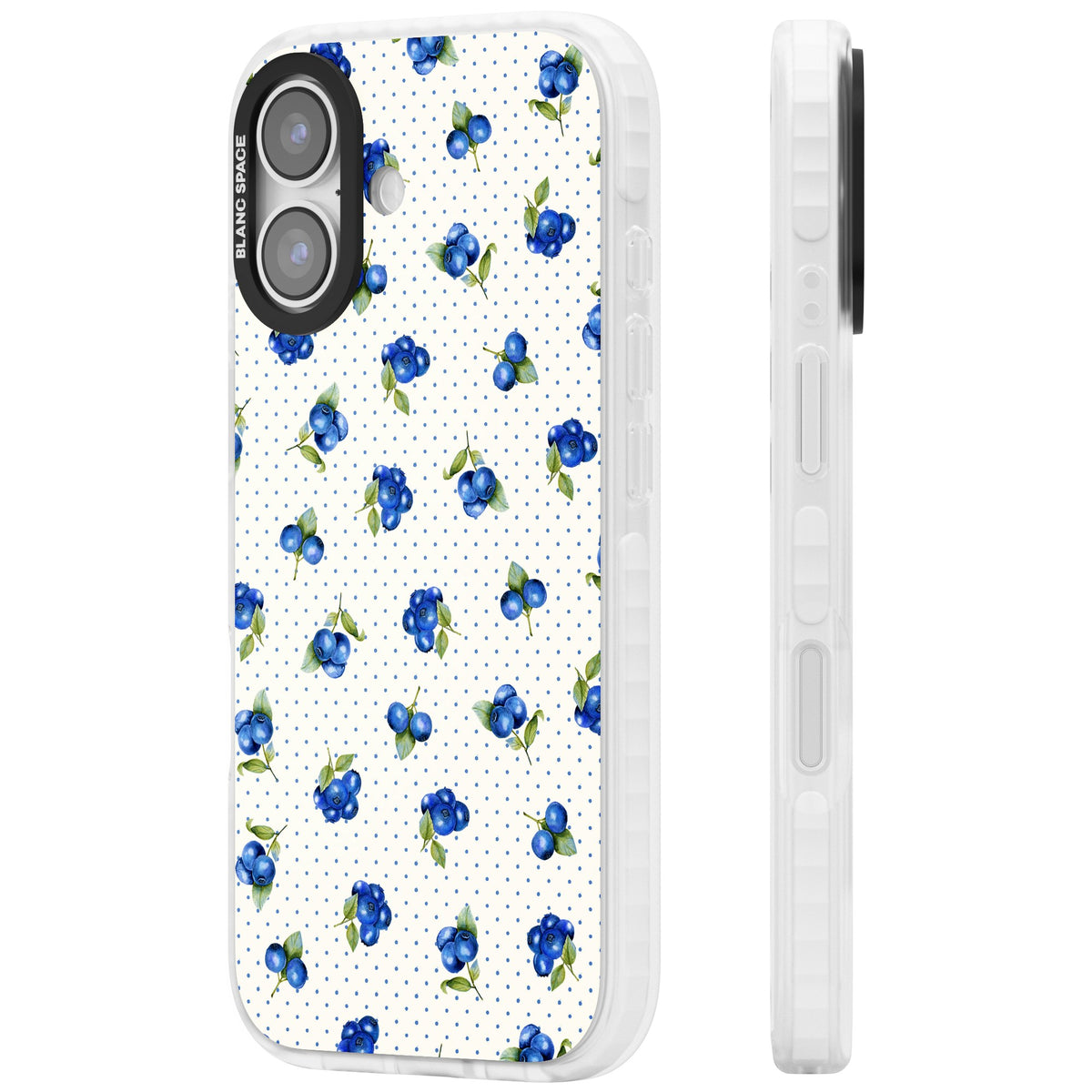 Blueberry Picnic iPhone 16 / iPhone 16 Plus / iPhone 17 Impact Clear Phone Case side