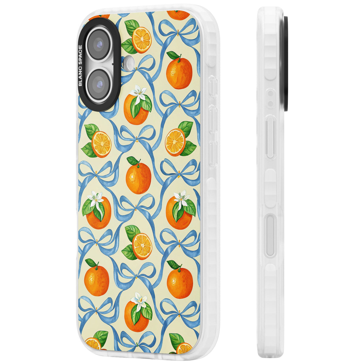 Bows & Clementines iPhone 16 / iPhone 16 Plus / iPhone 17 Impact Clear Phone Case side
