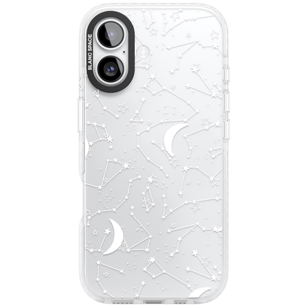 White Constellations iPhone 16 / iPhone 16 Plus / iPhone 17 Impact Clear Phone Case front