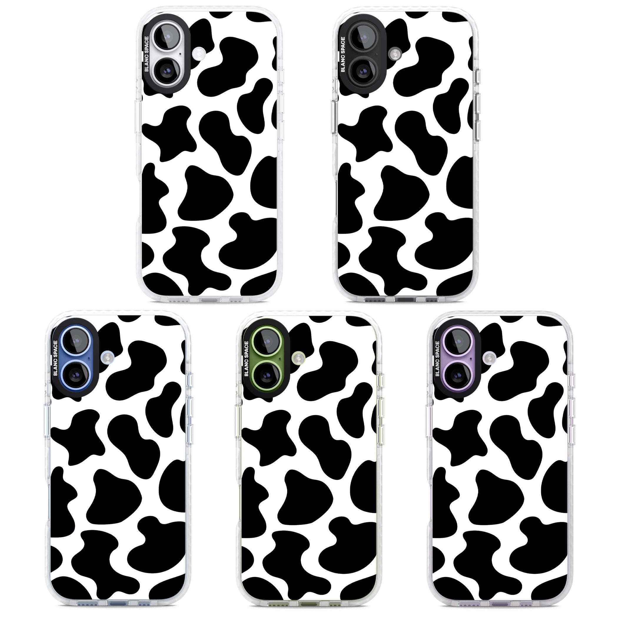 Cow Print iPhone 17 Impact Clear Phone Case APT Impact Protection