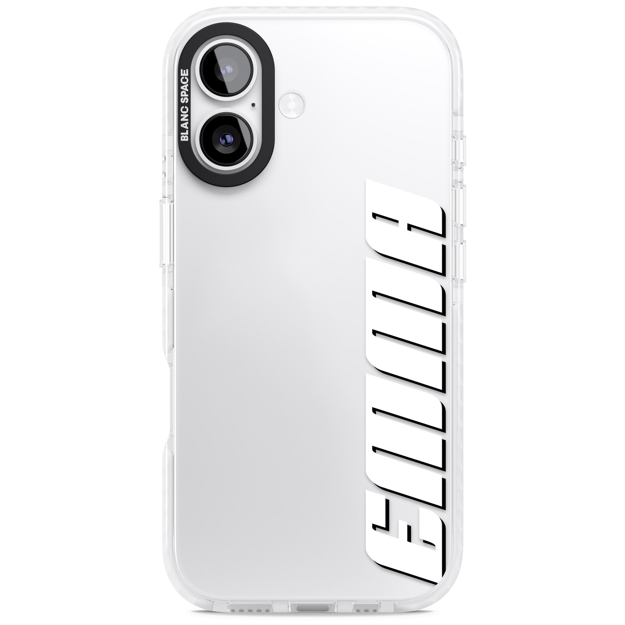 Personalised Vertical Bold Name iPhone 17 Impact Clear Phone Case