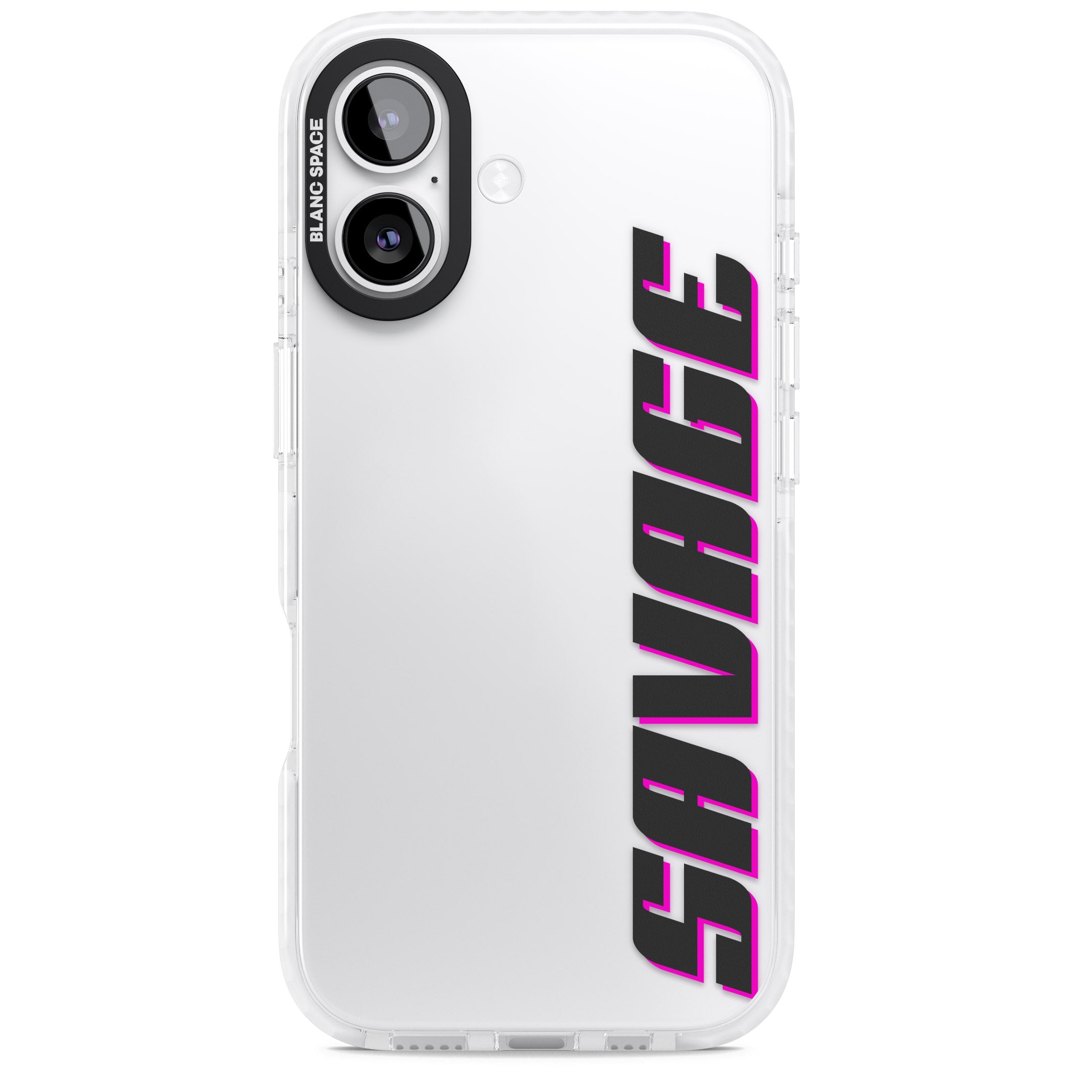 Personalised Cool Vertical Name iPhone 17 Impact Clear Phone Case