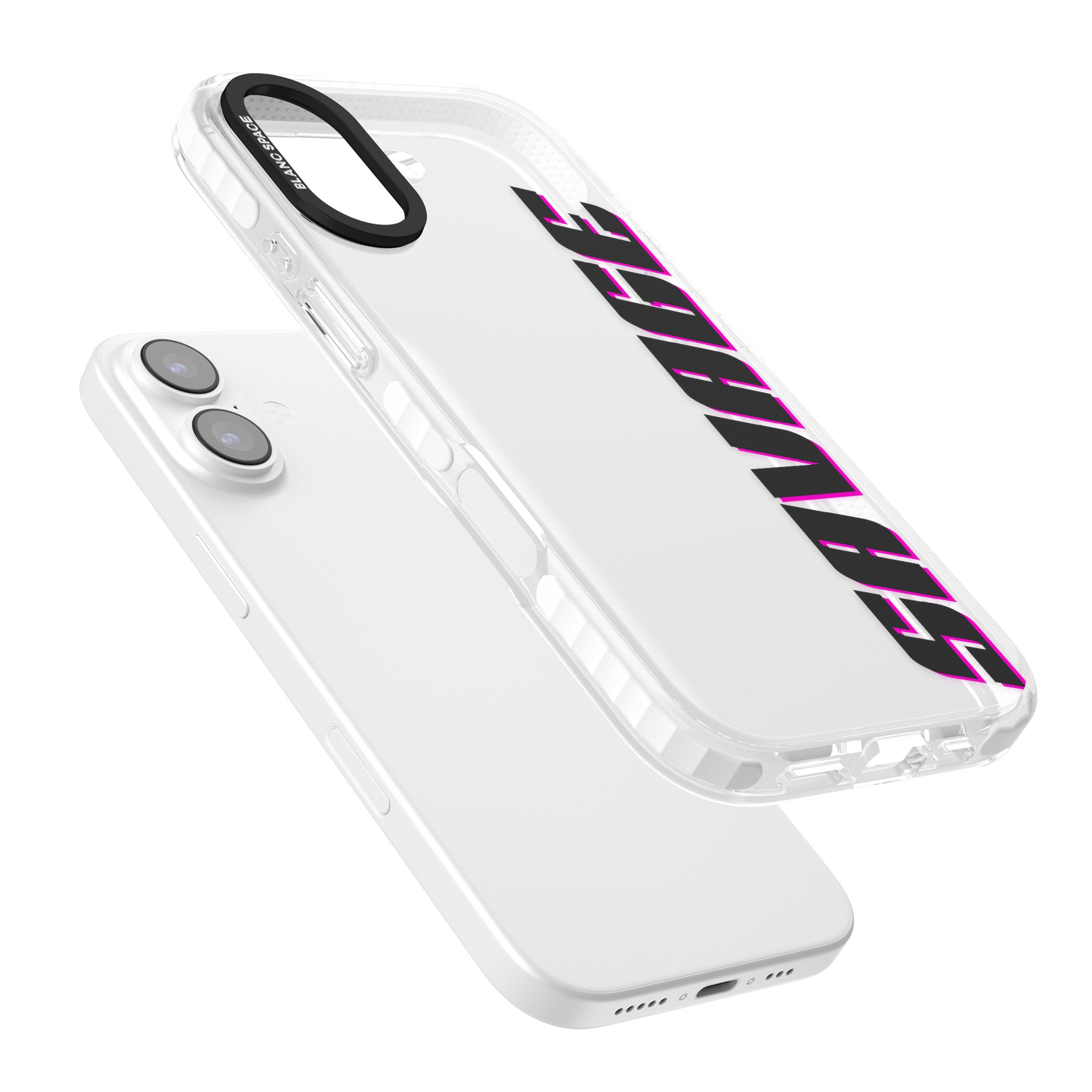 Personalised Cool Vertical Name iPhone 17 Impact Clear Phone Case Colours