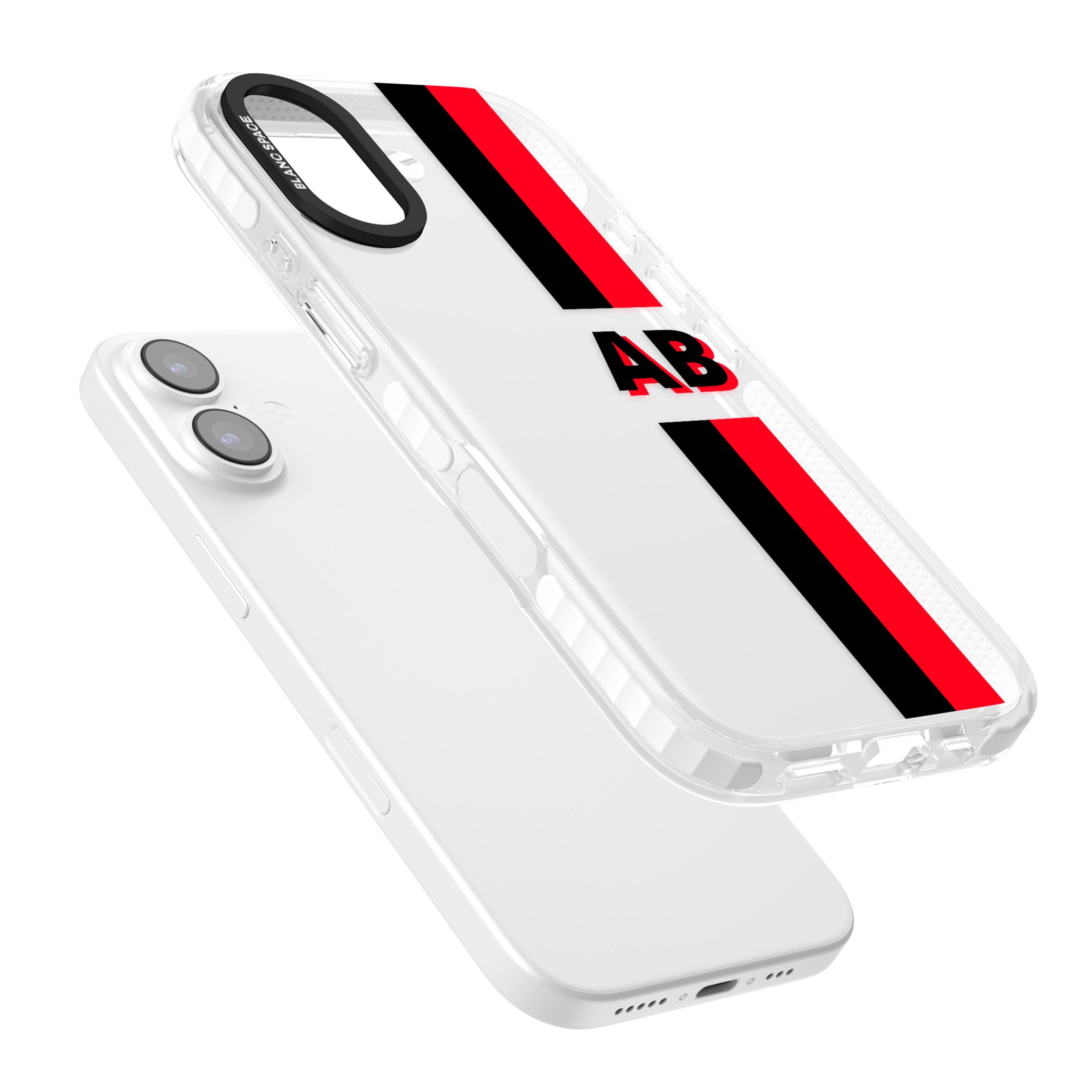 Personalised Bold Stripe iPhone 17 Impact Clear Phone Case Colours