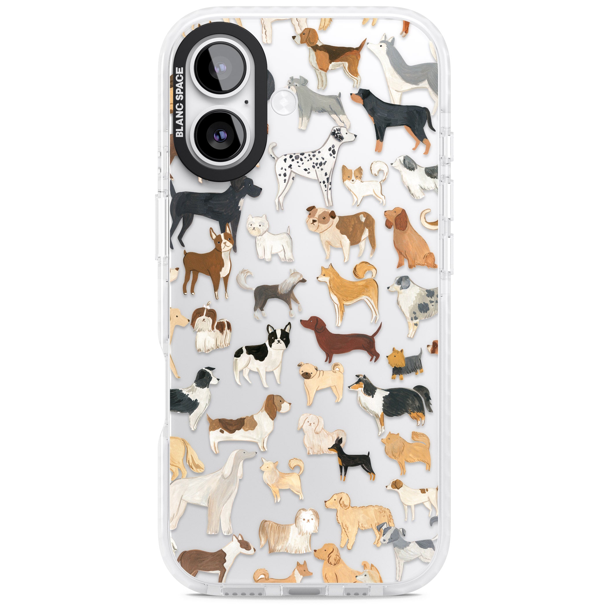 Hand Painted Dogs iPhone 17 Impact Clear Phone Case