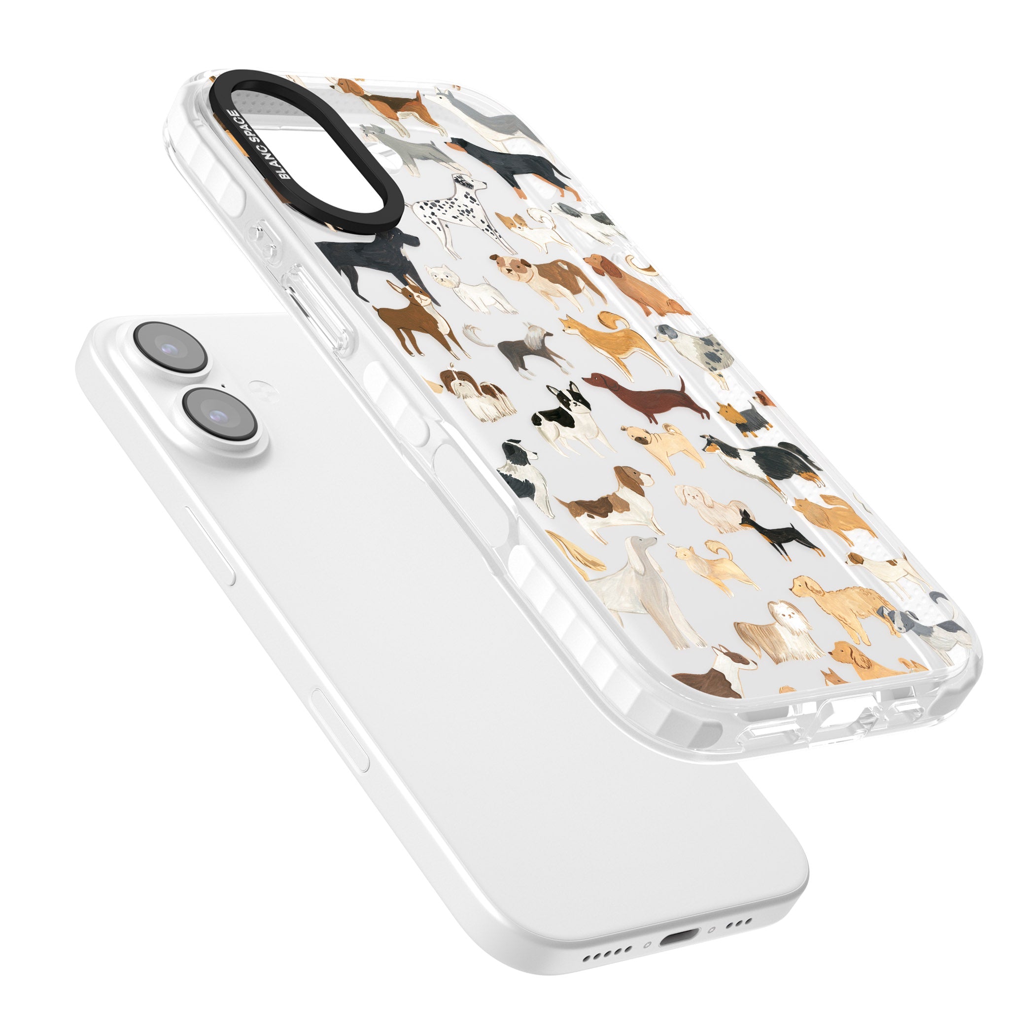 Hand Painted Dogs iPhone 17 Impact Clear Phone Case Colours