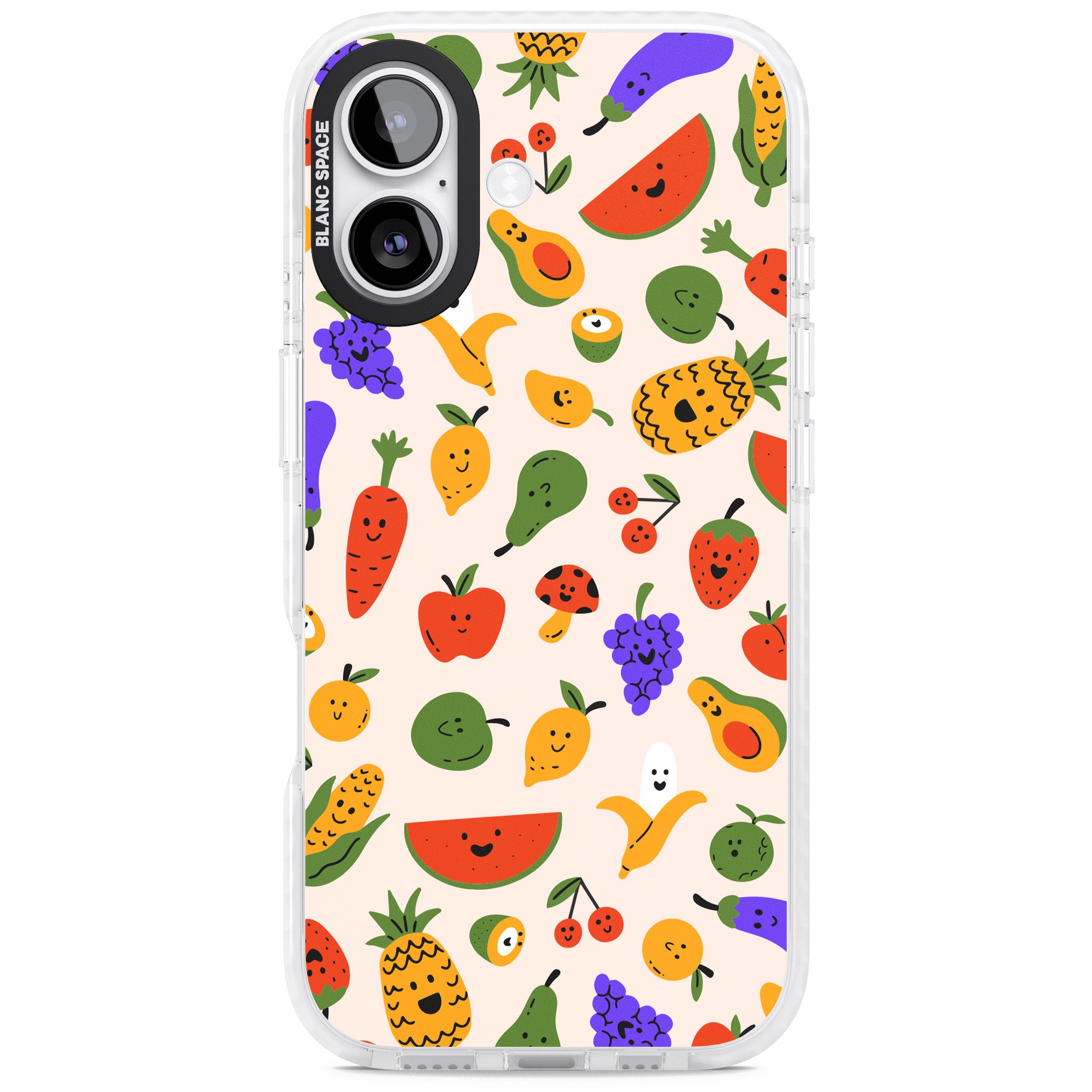 Kawaii Fruit iPhone 17 Impact Clear Phone Case