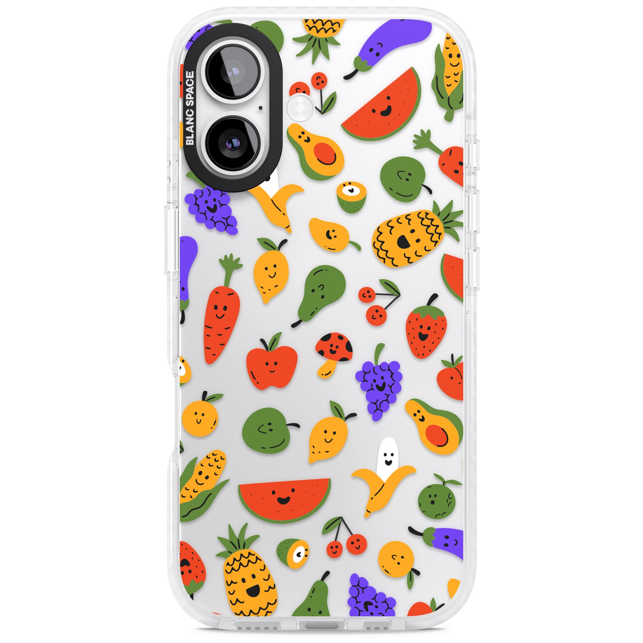 Playful Fruit Kawaii iPhone 17 Impact Clear Phone Case
