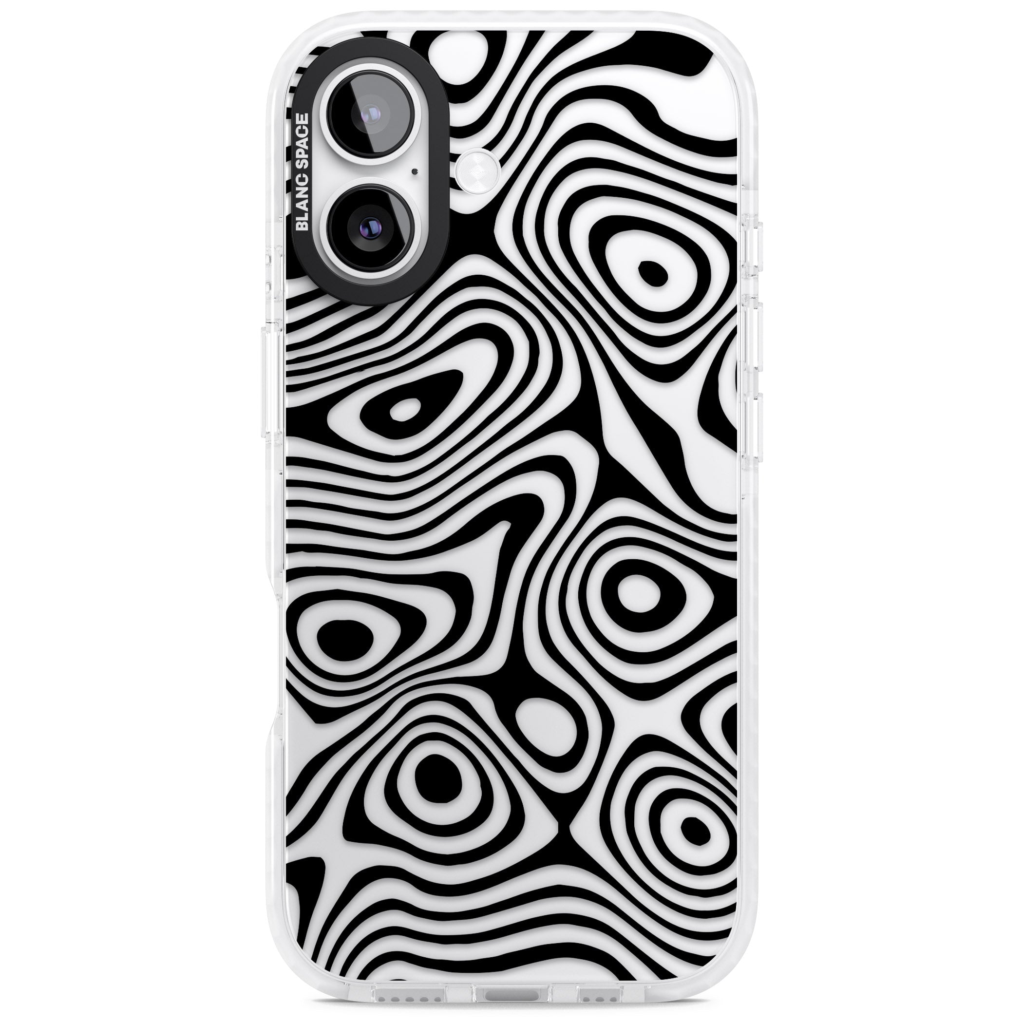 Dark Topographic Map iPhone 17 Impact Clear Phone Case
