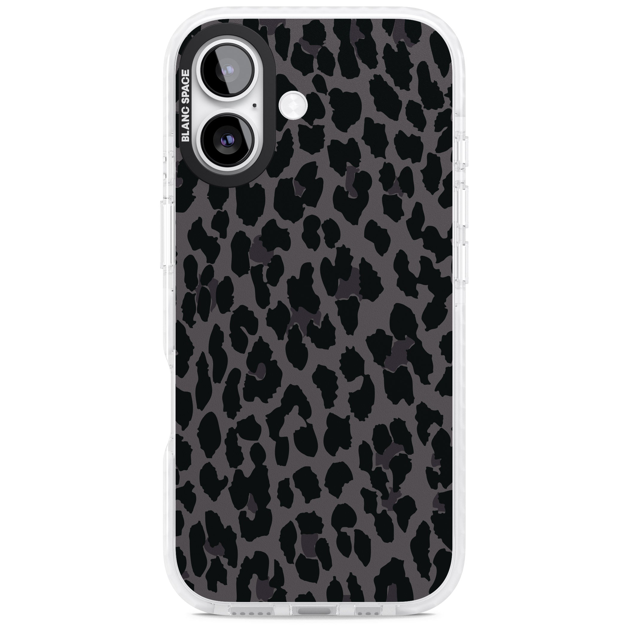 Dark Leopard Print iPhone 17 Impact Clear Phone Case