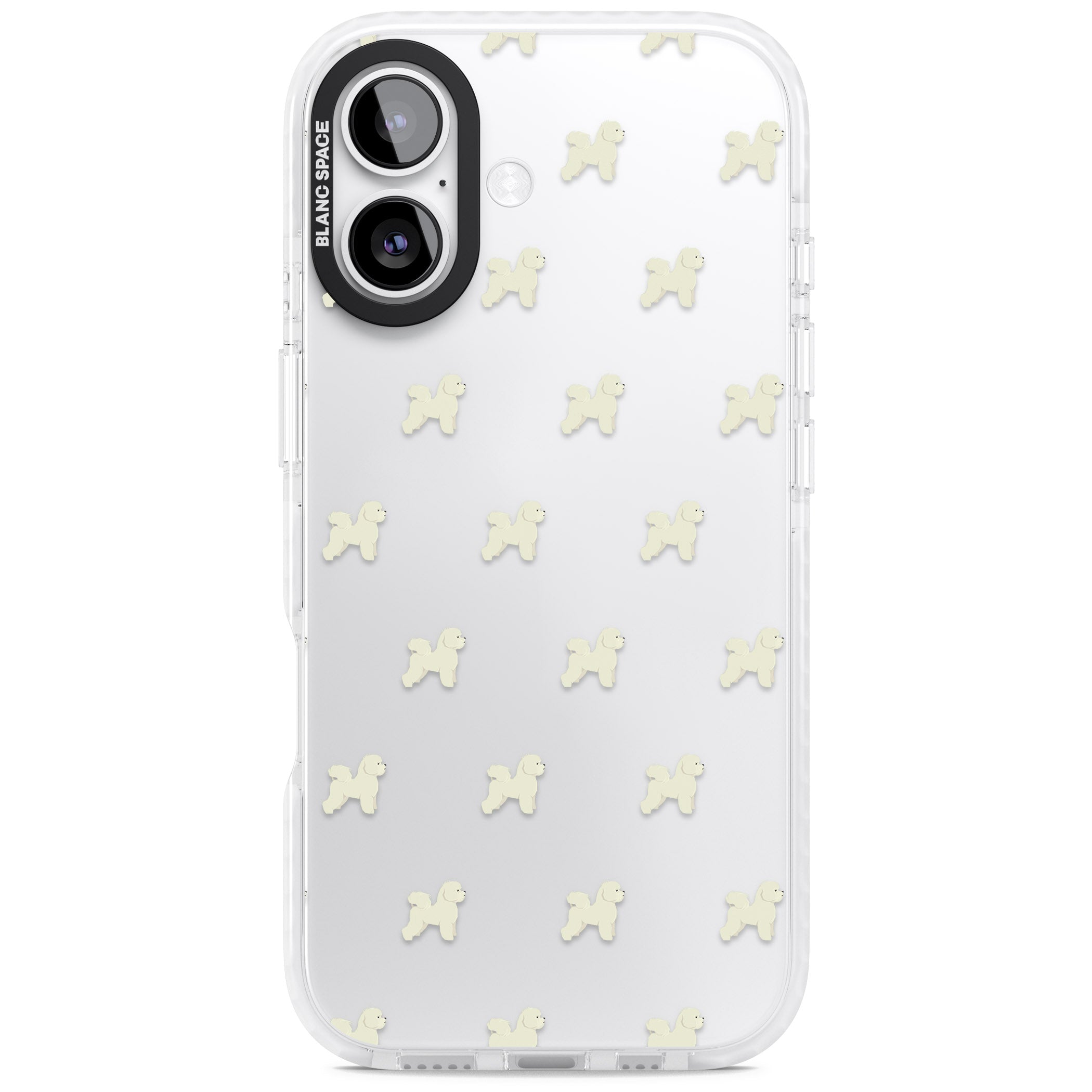 Bichon Frise Pattern iPhone 17 Impact Clear Phone Case