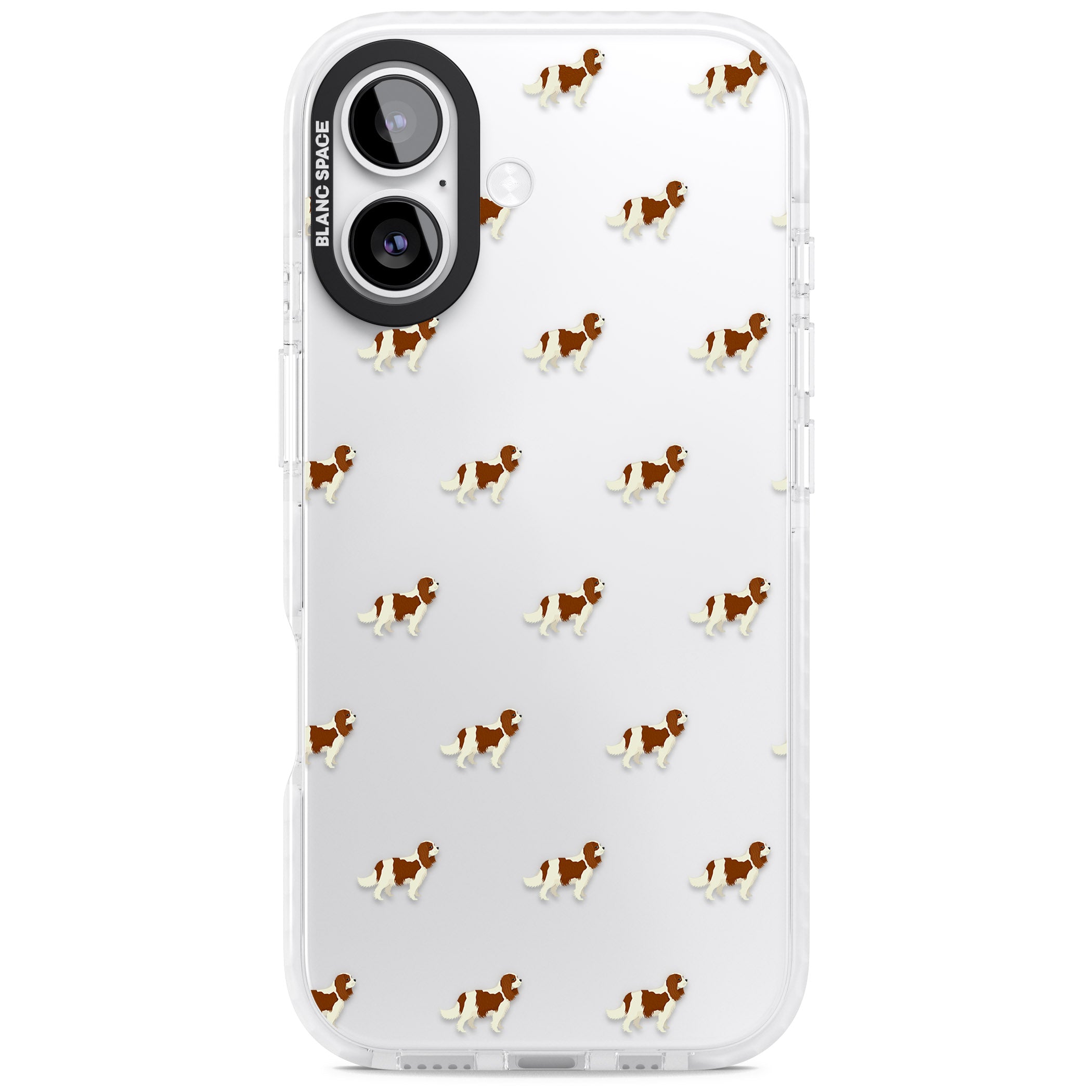 Cavalier King Charles Dog Pattern iPhone 17 Impact Clear Phone Case