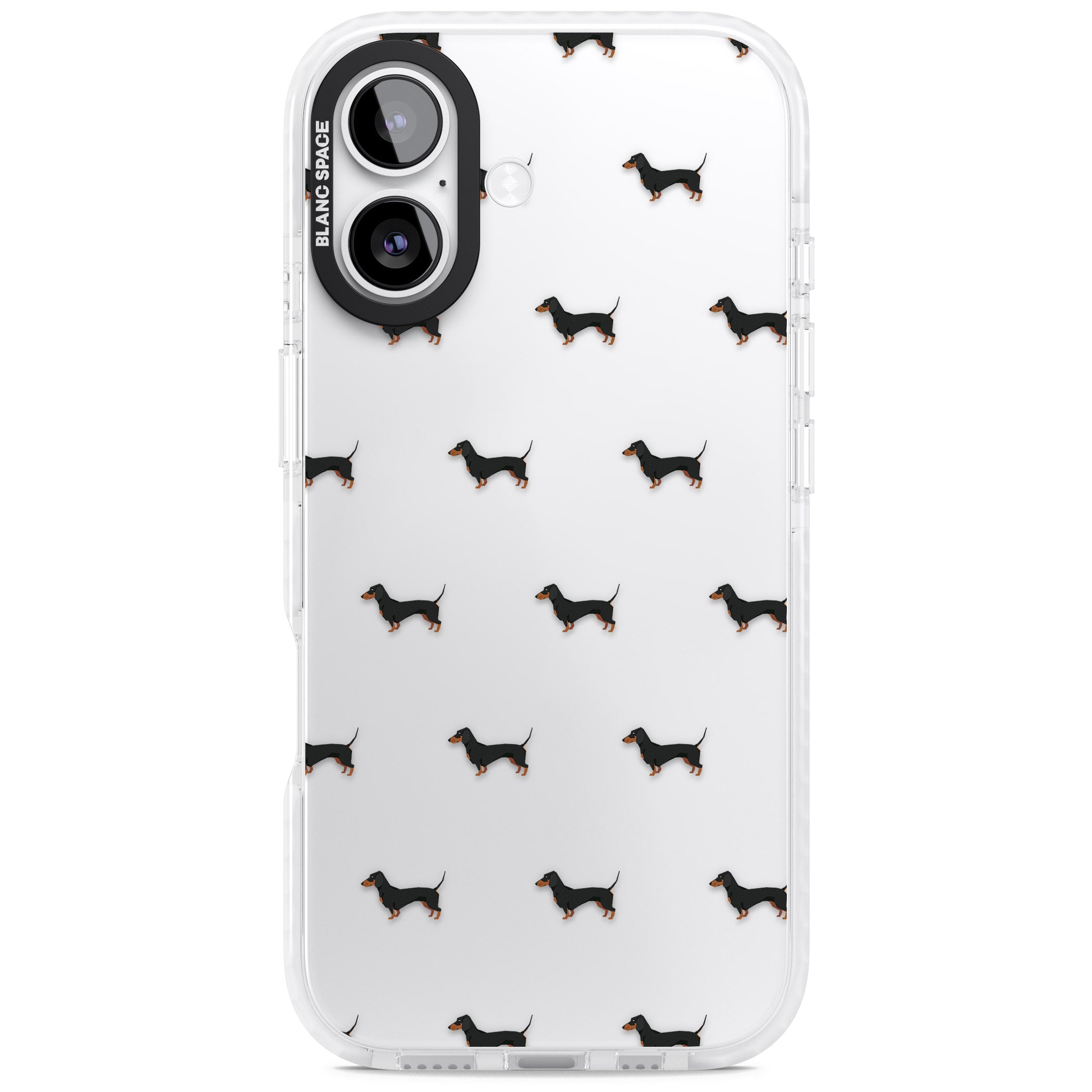 Dachshund Pattern Clear iPhone 17 Impact Clear Phone Case