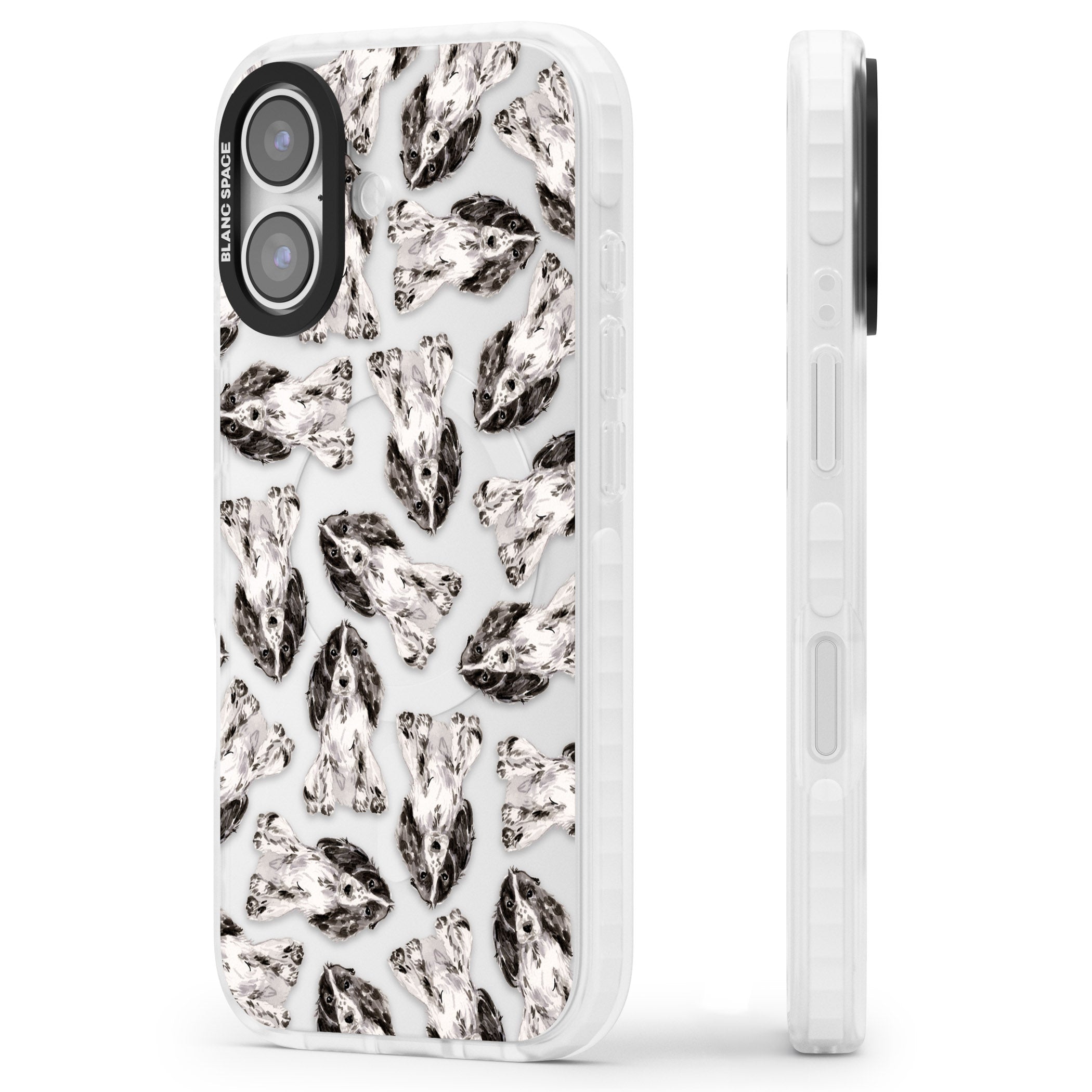 Cocker Spaniel Watercolor Elegance iPhone 17 Impact Clear Phone Case Side Profile