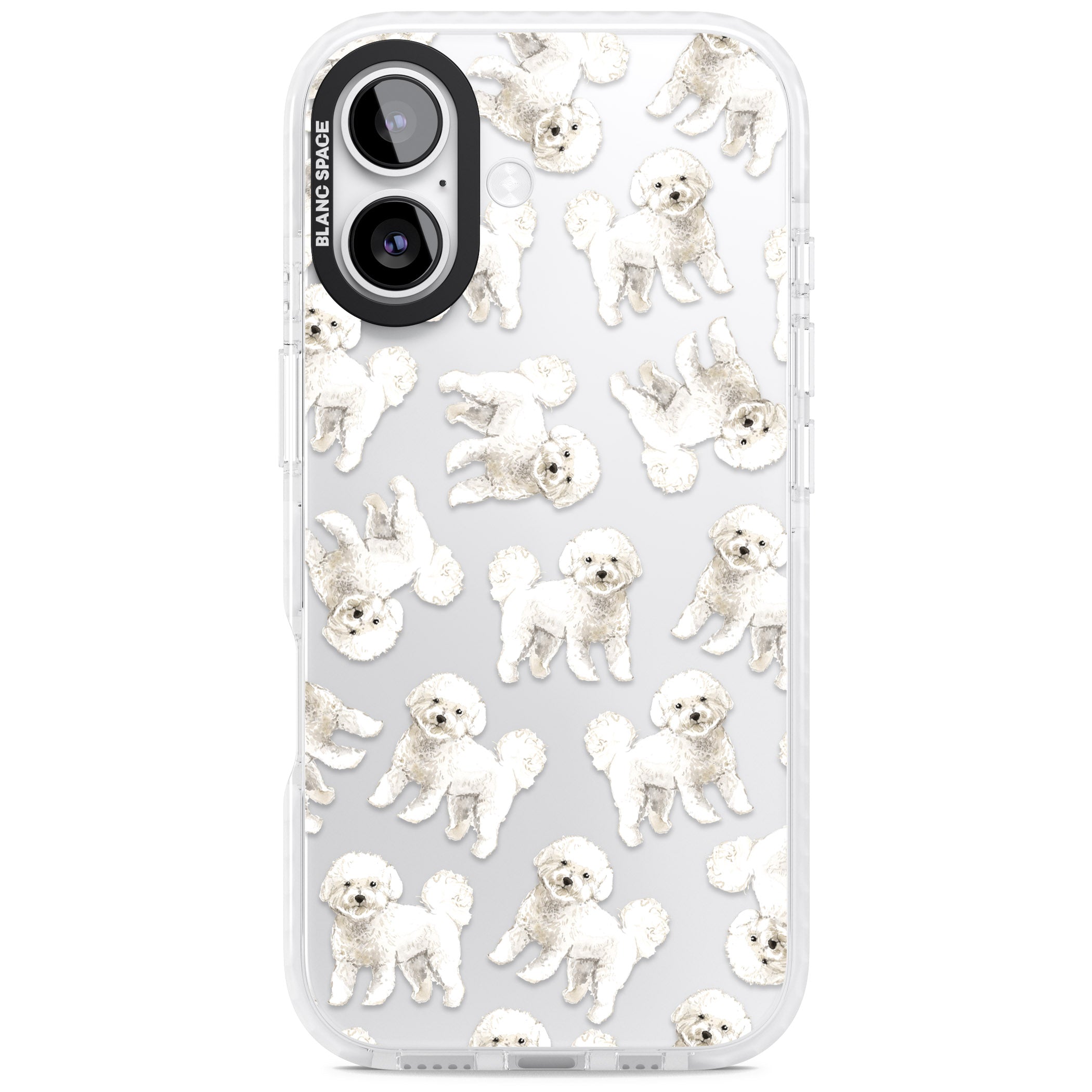 Bichon Frise Watercolor iPhone 17 Impact Clear Phone Case