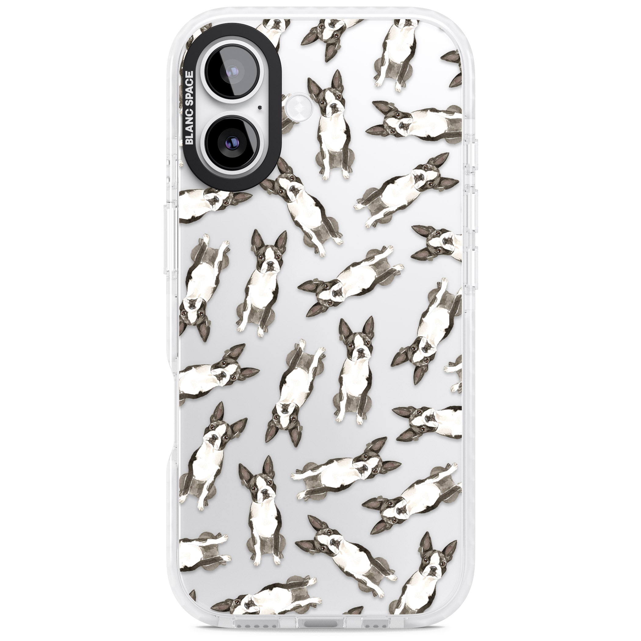 Boston Terrier Watercolour iPhone 17 Impact Clear Phone Case