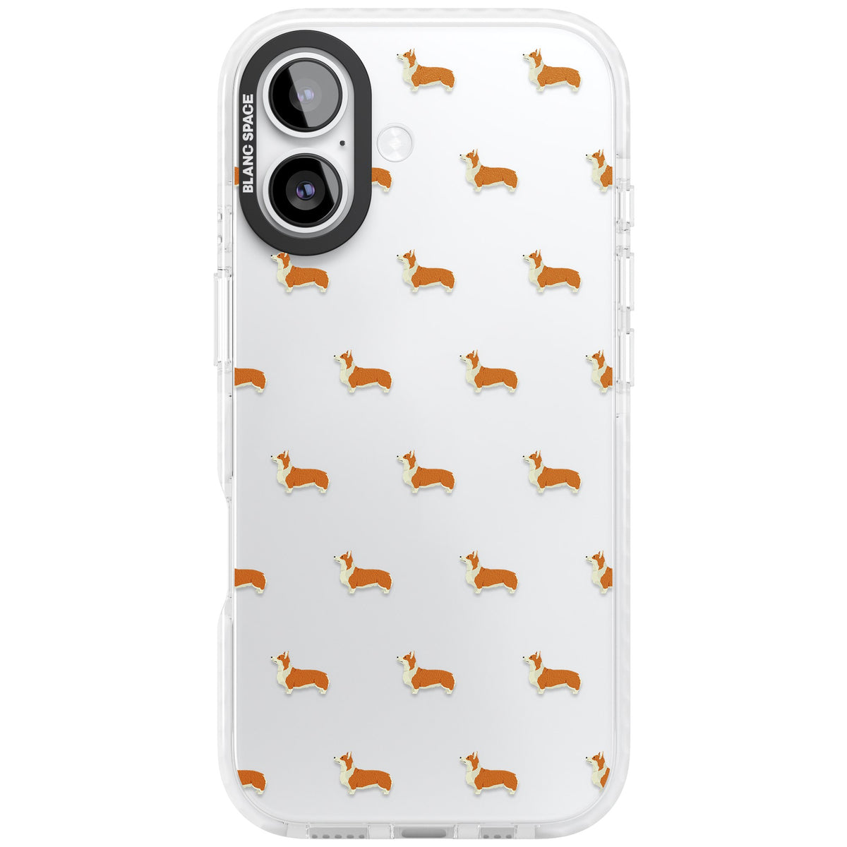 Pembroke Welsh Corgi Pattern iPhone 16 / iPhone 16 Plus / iPhone 17 Impact Clear Phone Case front