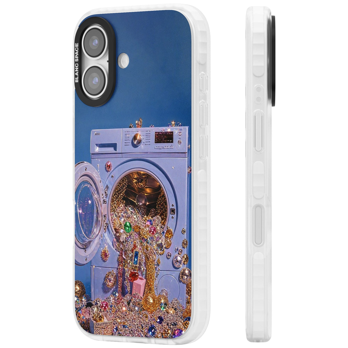 Gem Laundry iPhone 16 / iPhone 16 Plus / iPhone 17 Impact Clear Phone Case side