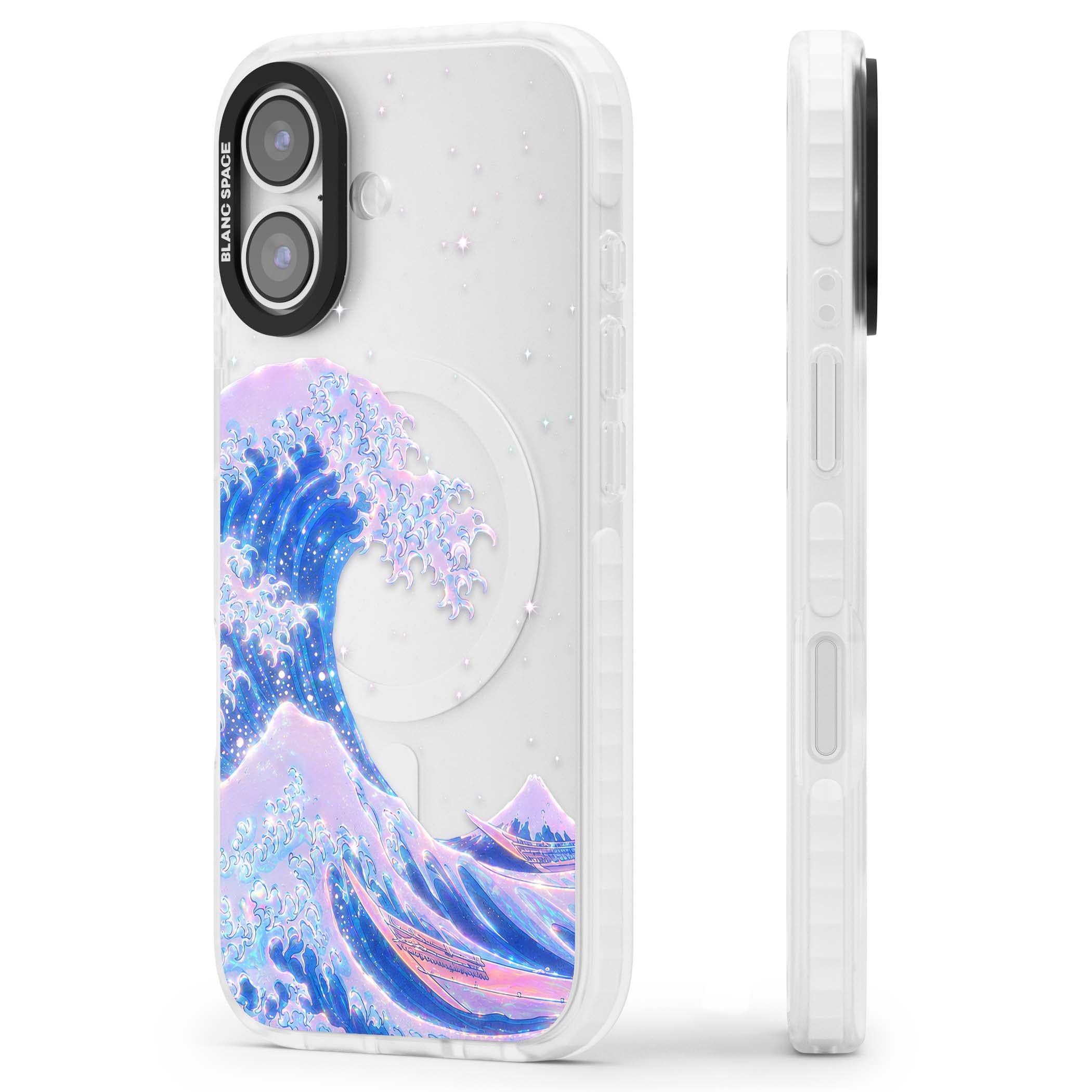 The Great Wave In Opal japanese iPhone case | Black Impact case for iPhone 17