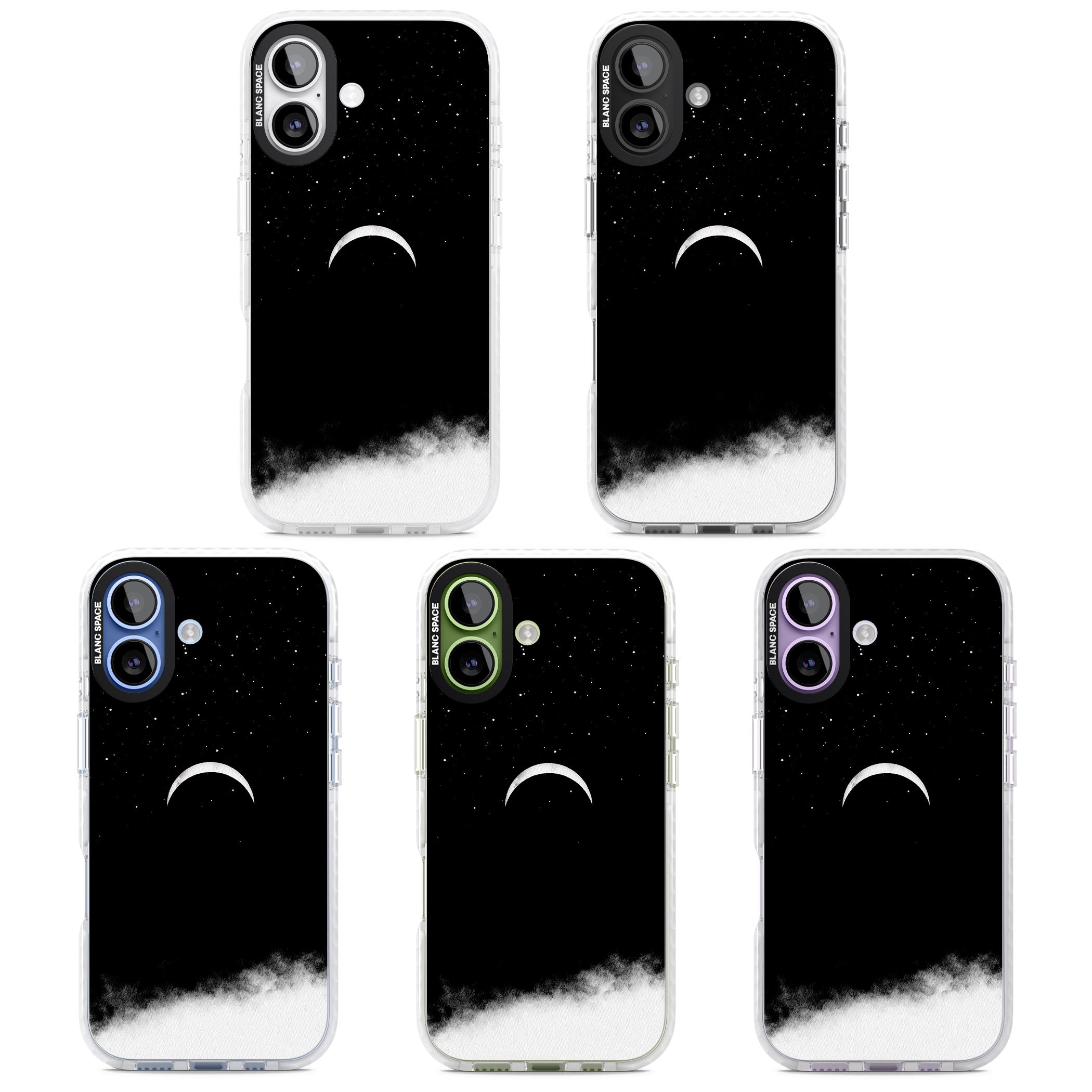 Crescent Moon Night Sky iPhone 17 Impact Clear Phone Case APT Impact Protection