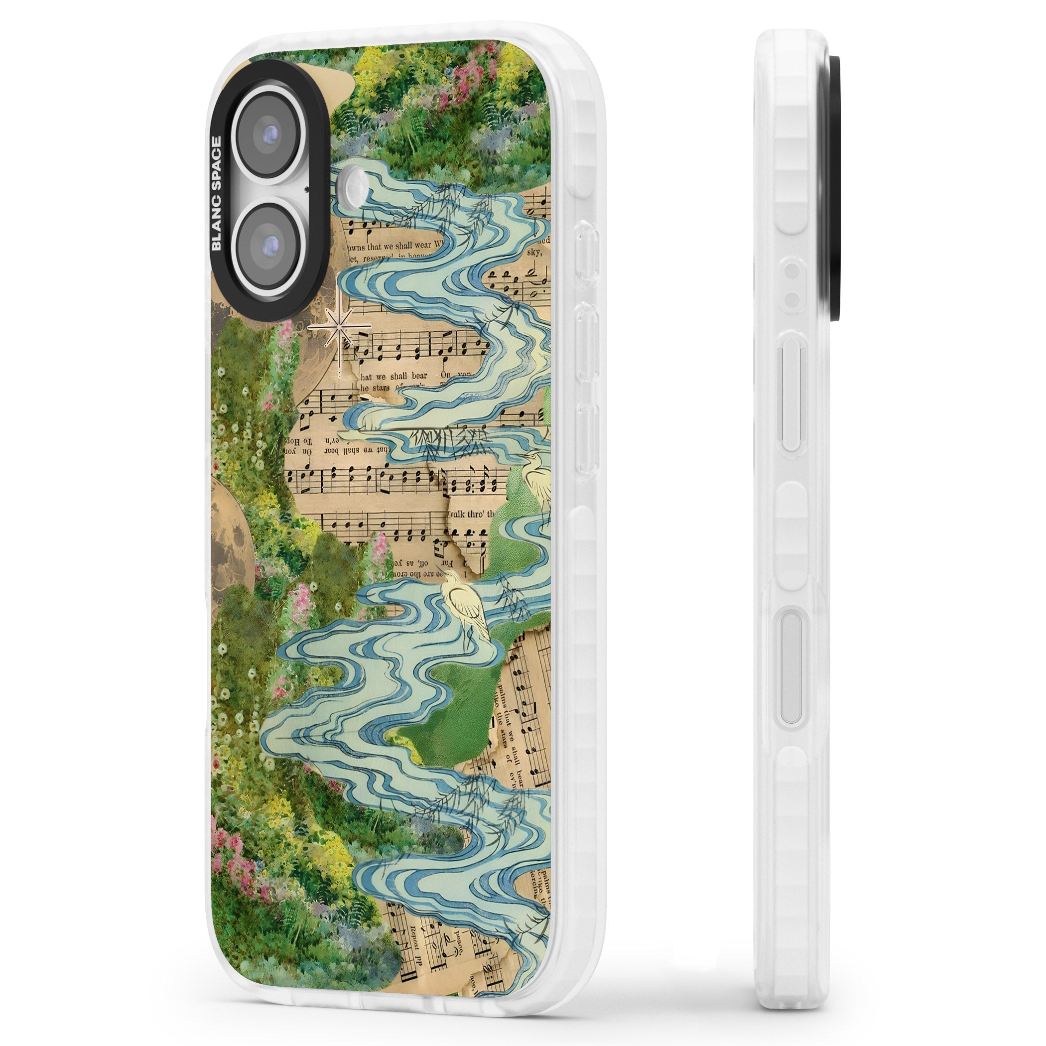 Musical River iPhone 17 Impact Clear Phone Case Side Profile