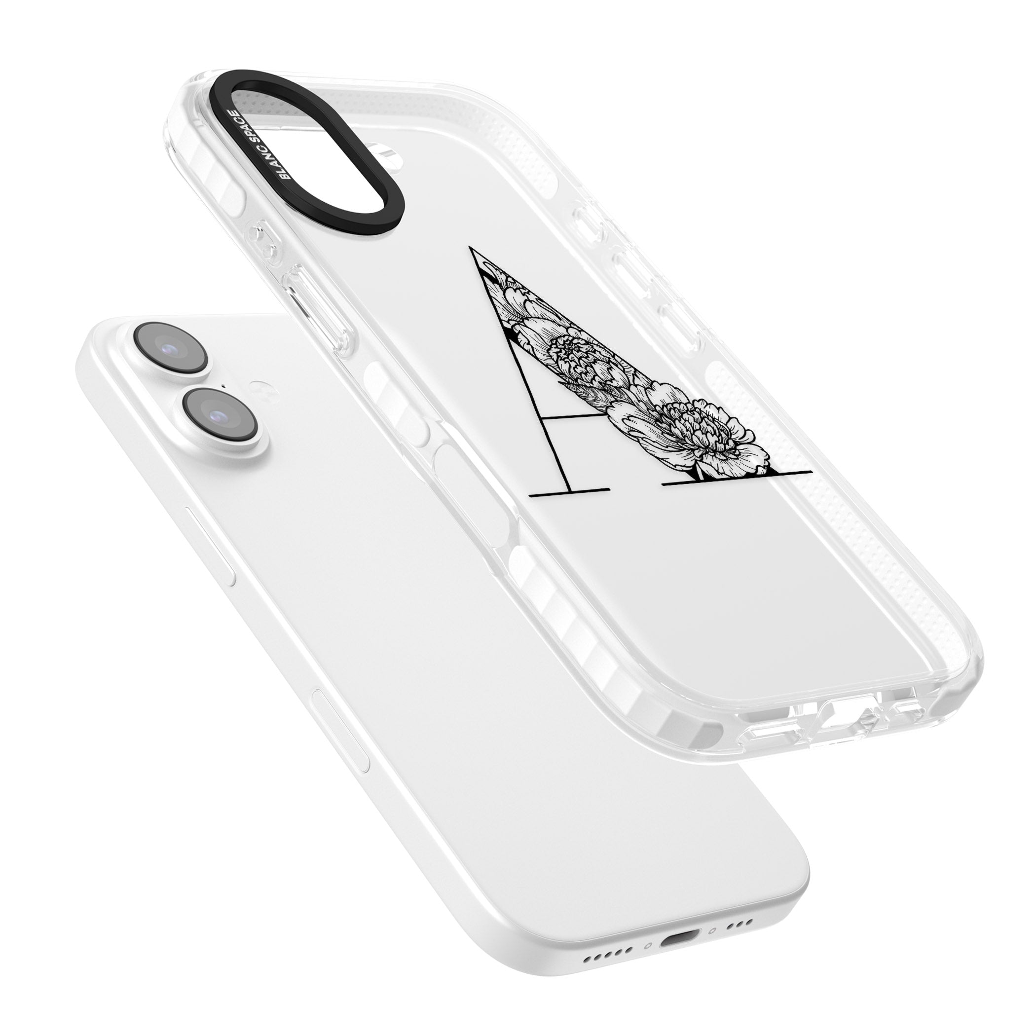 Personalised Floral Monogram iPhone 17 Impact Clear Phone Case Colours