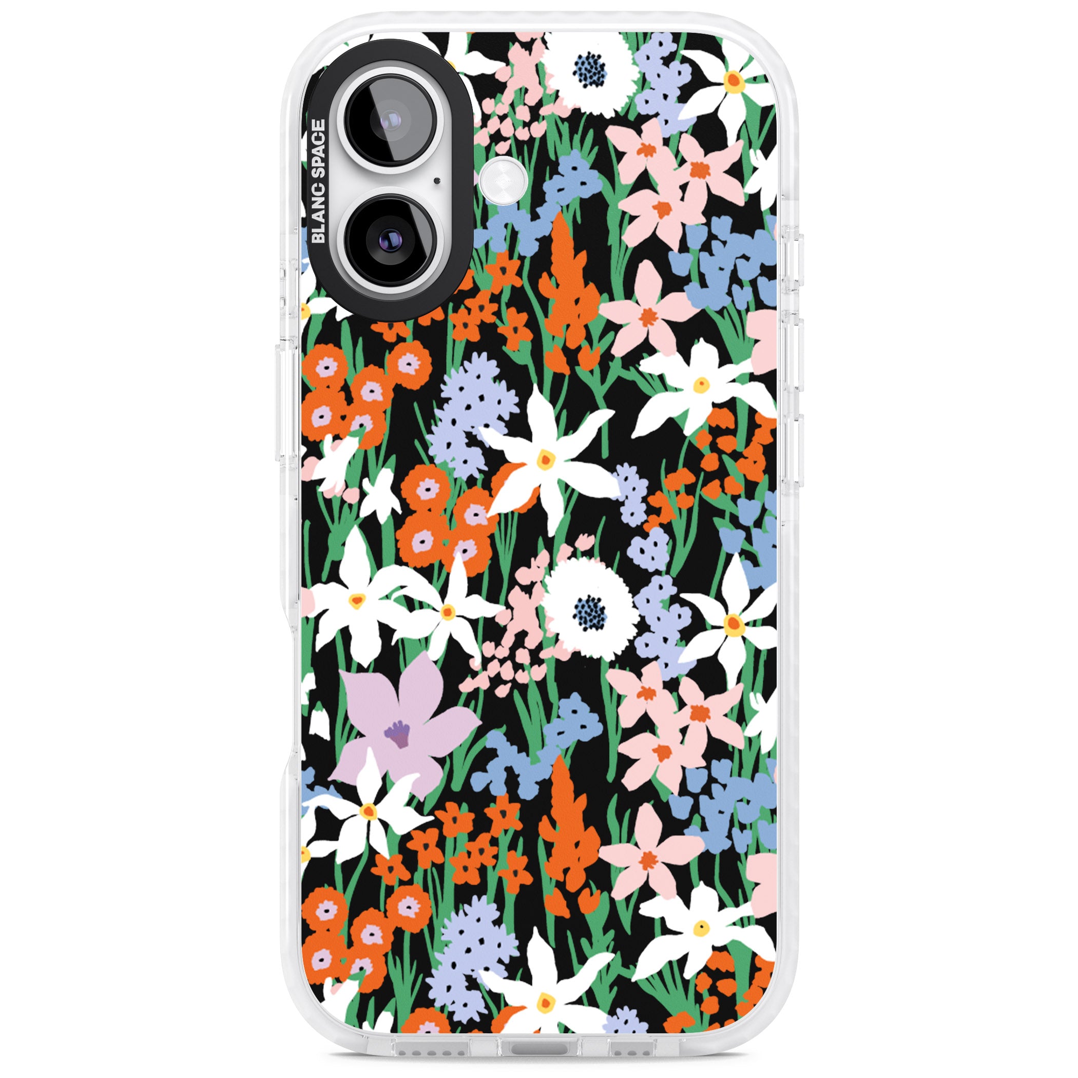 Floral Bloom Meadow Solid iPhone 17 Impact Clear Phone Case