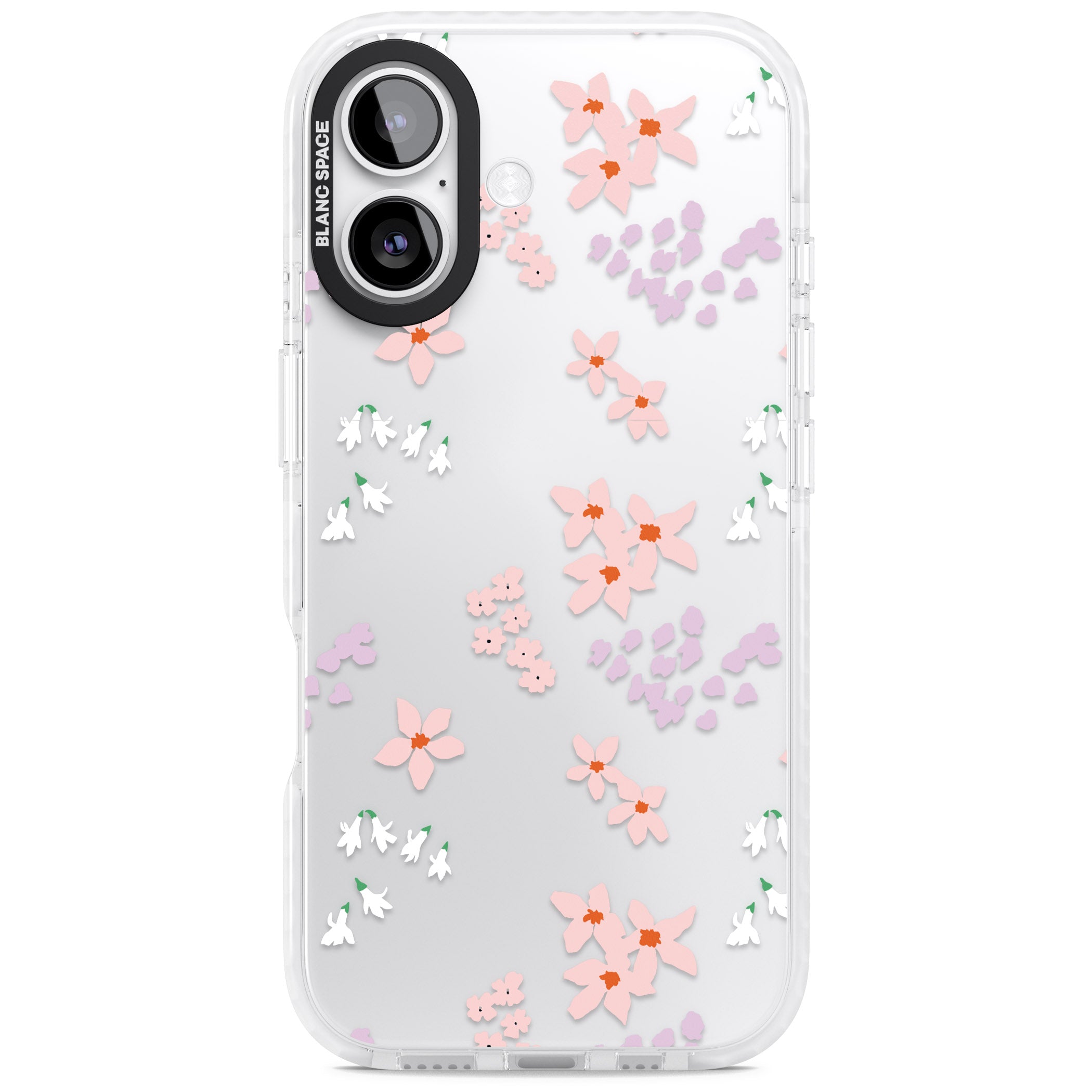Pink & Purple Flower Mix iPhone 17 Impact Clear Phone Case