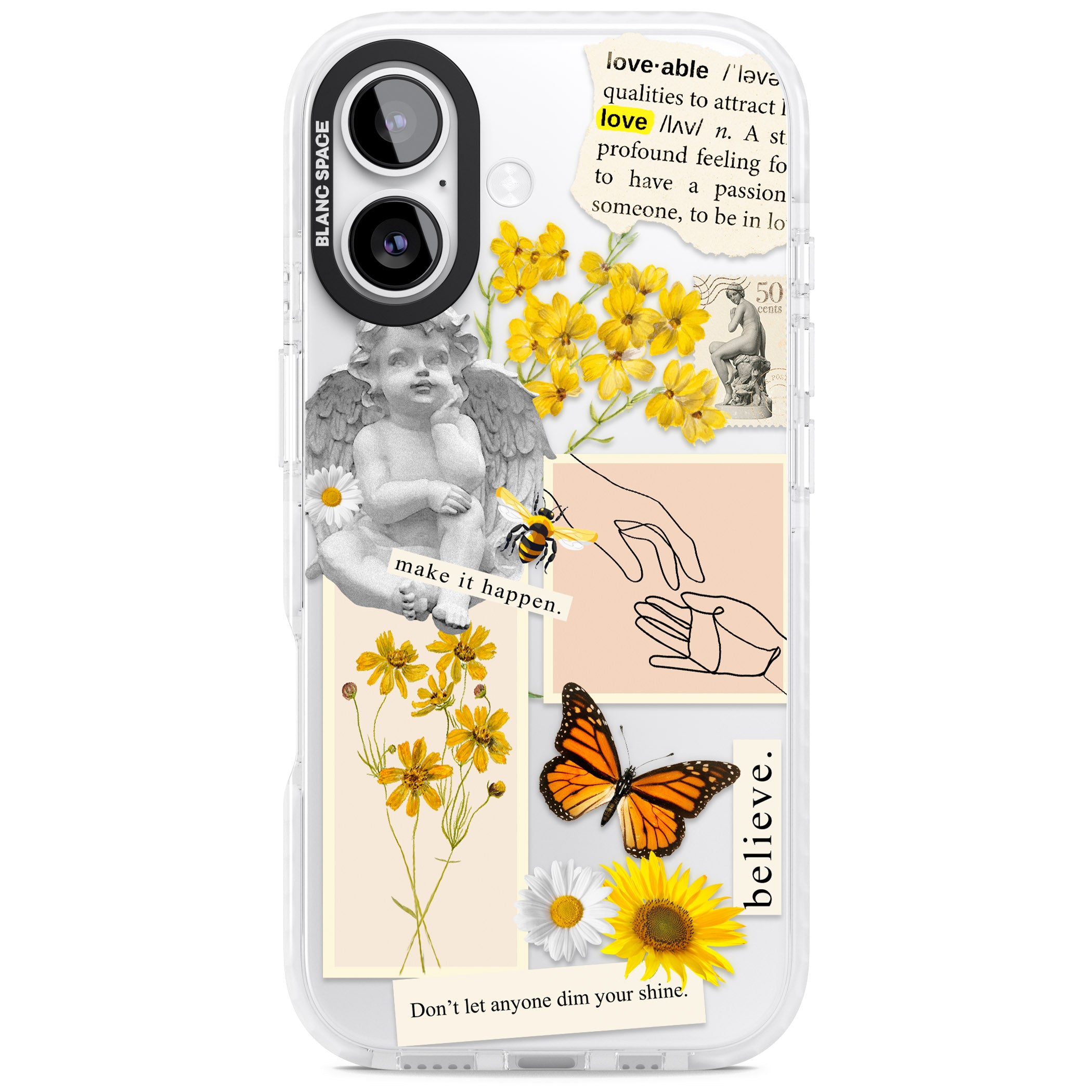 Vintage Wildflower Collage iPhone 17 Impact Clear Phone Case