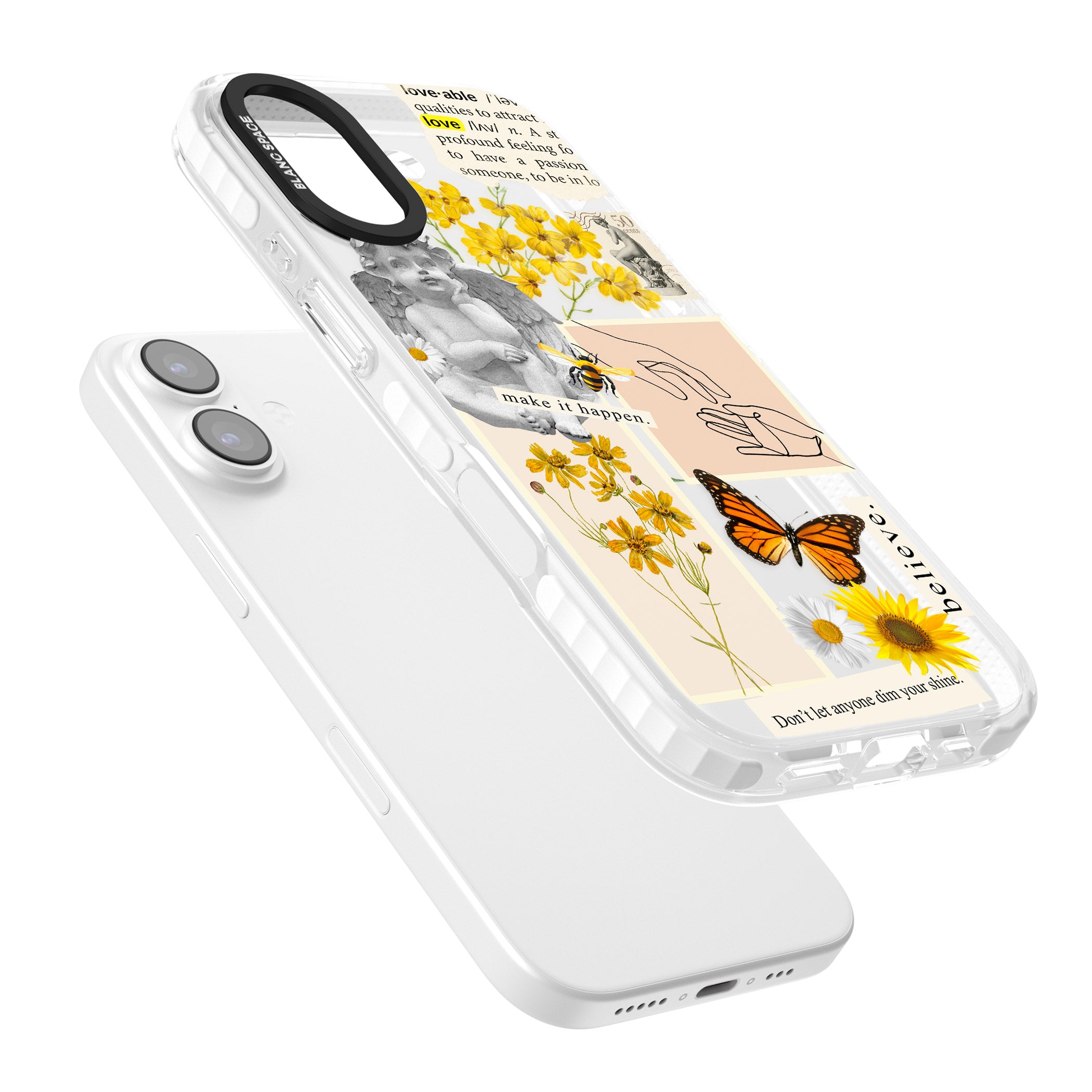 Vintage Wildflower Collage iPhone 17 Impact Clear Phone Case Colours