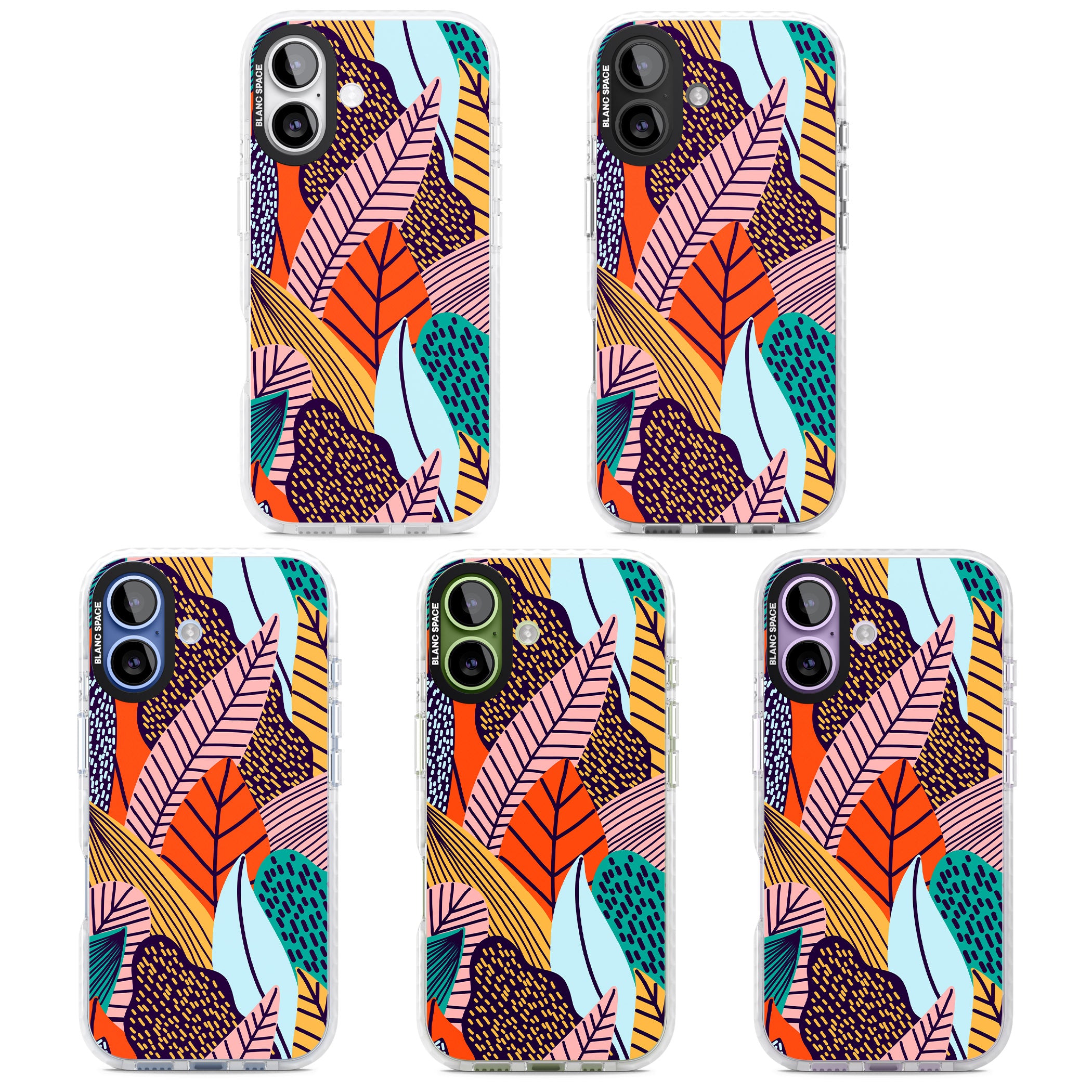 Abstract Leaves iPhone 17 Impact Clear Phone Case APT Impact Protection