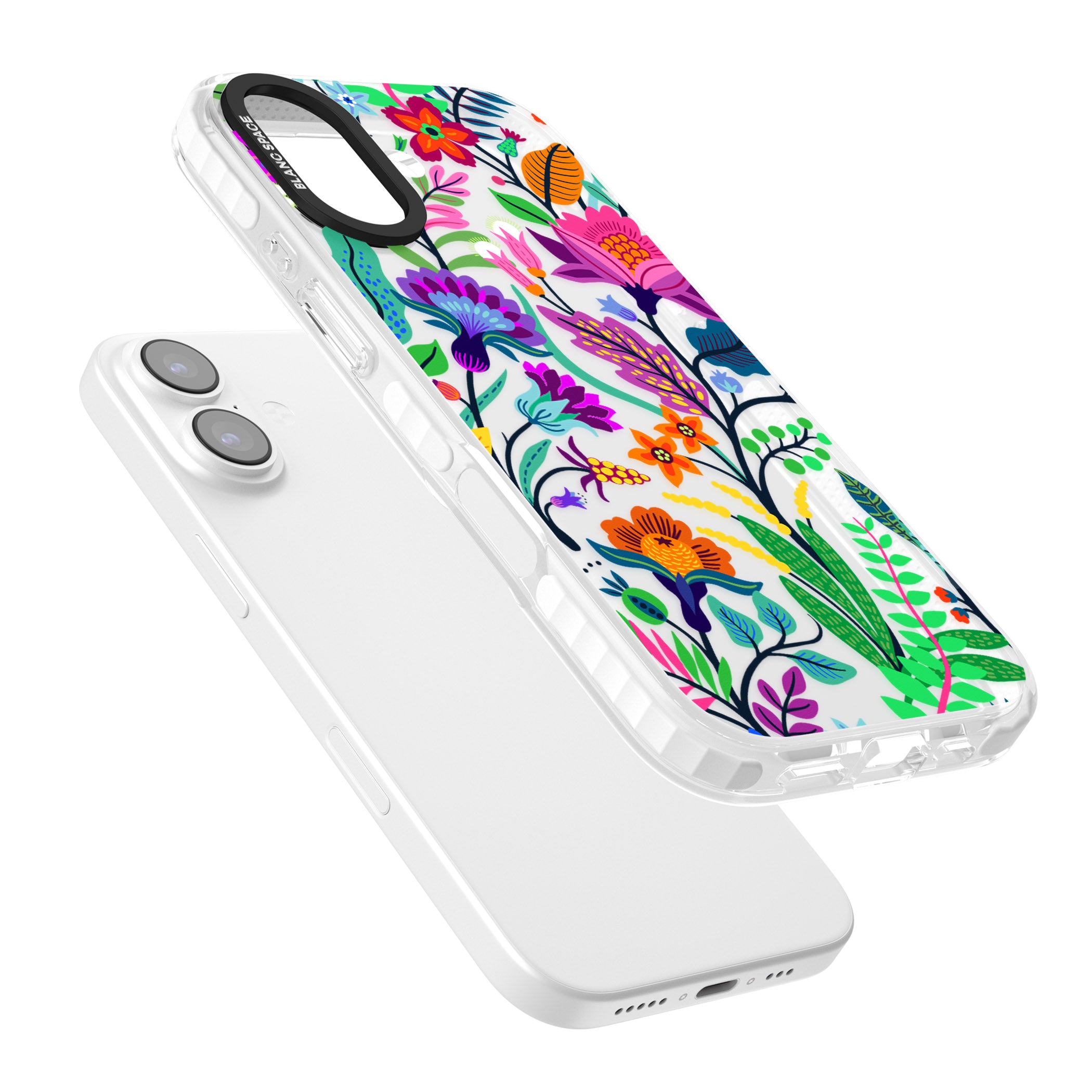 Floral Vibe iPhone 17 Impact Clear Phone Case Colours