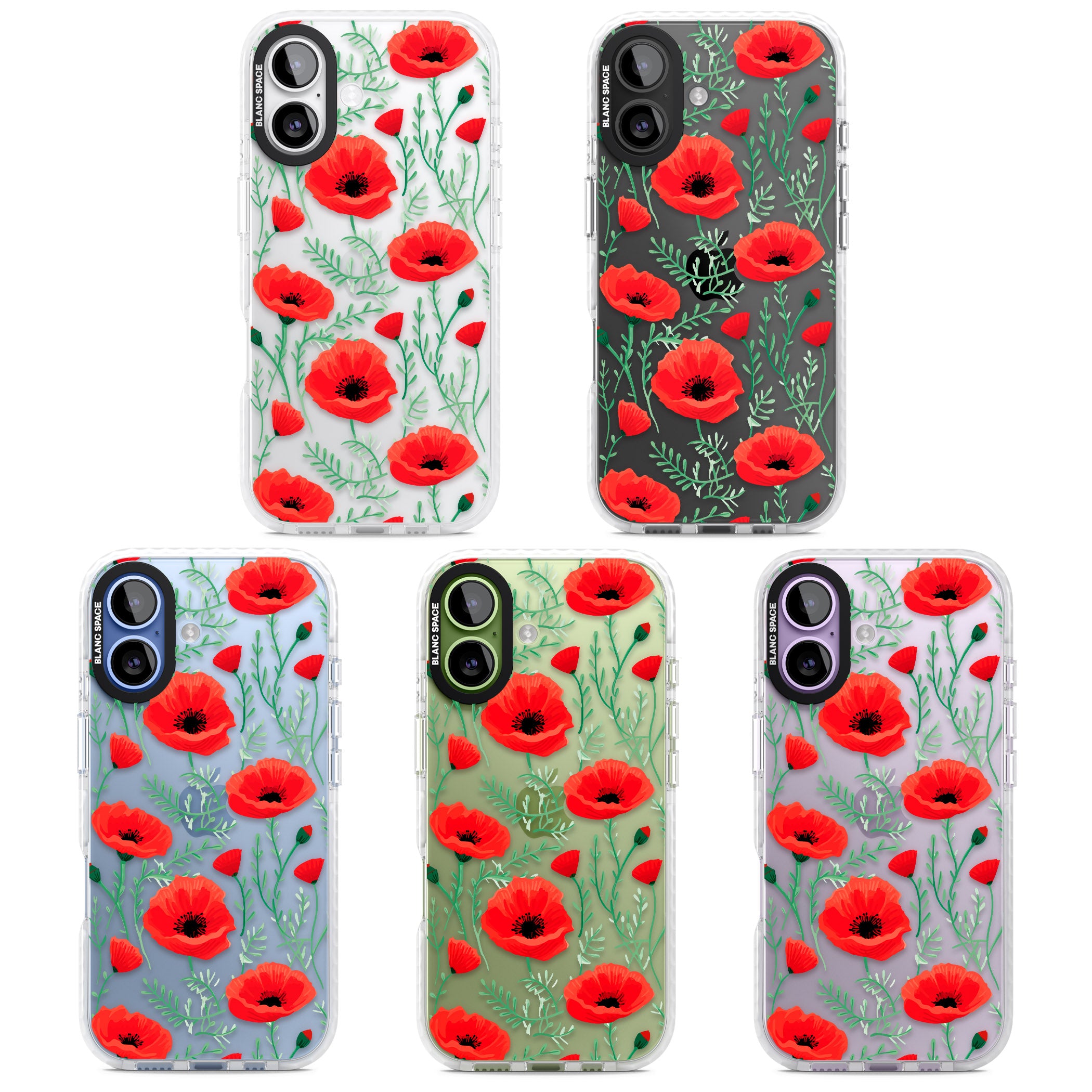 Poppy Garden iPhone 17 Impact Clear Phone Case APT Impact Protection
