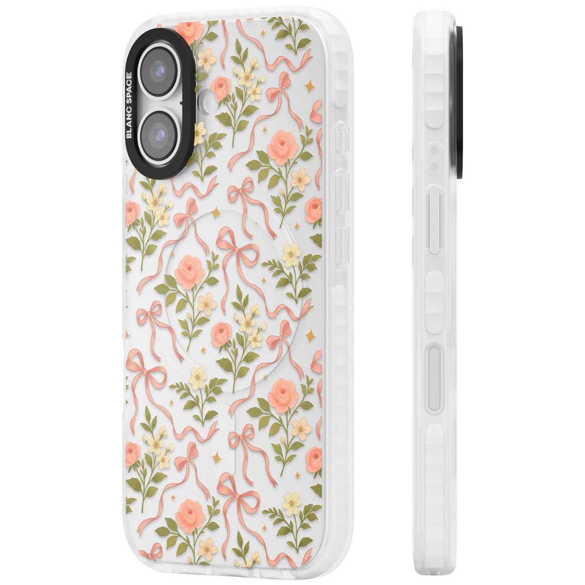 Ribbon Garden iPhone 16 / iPhone 16 Plus / iPhone 17 Impact Clear Phone Case side