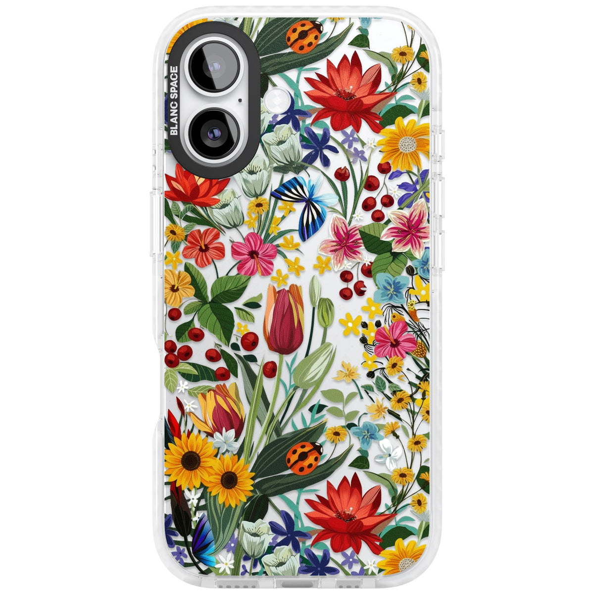 Botanical Bloom iPhone 16 / iPhone 16 Plus / iPhone 17 Impact Clear Phone Case front