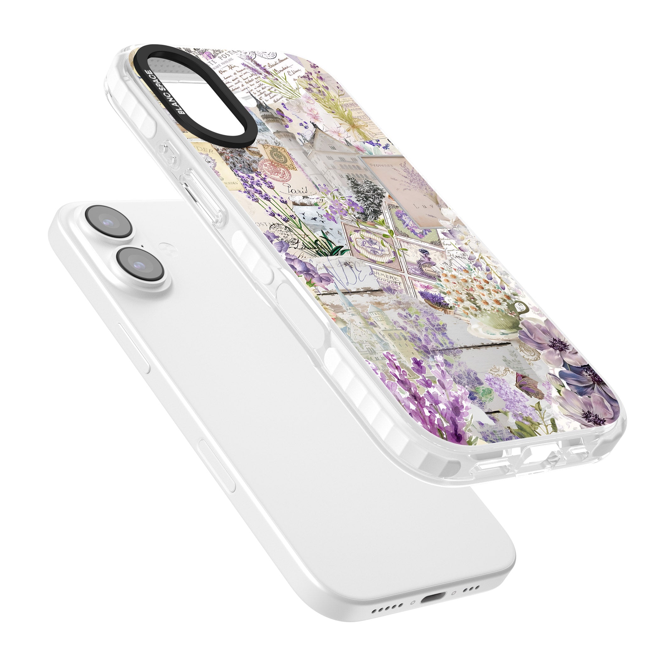 Soft Lavender Collage iPhone 17 Impact Clear Phone Case Colours