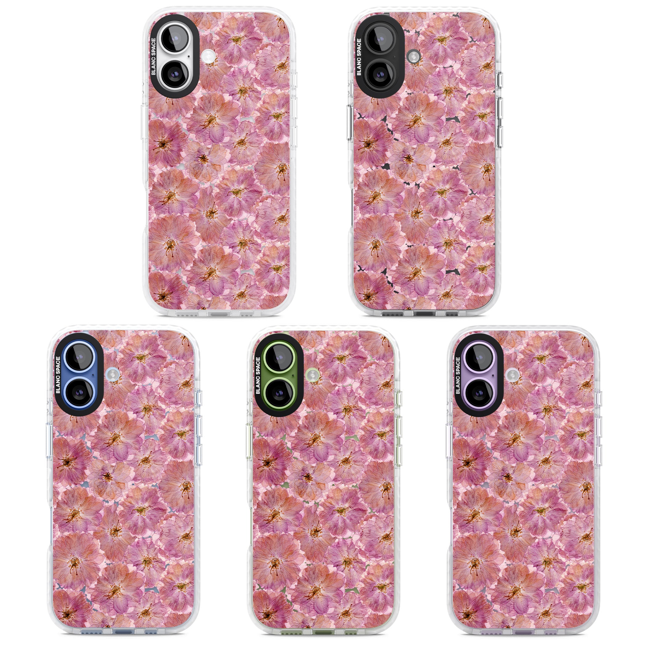 Large Pink Florals iPhone 17 Impact Clear Phone Case APT Impact Protection
