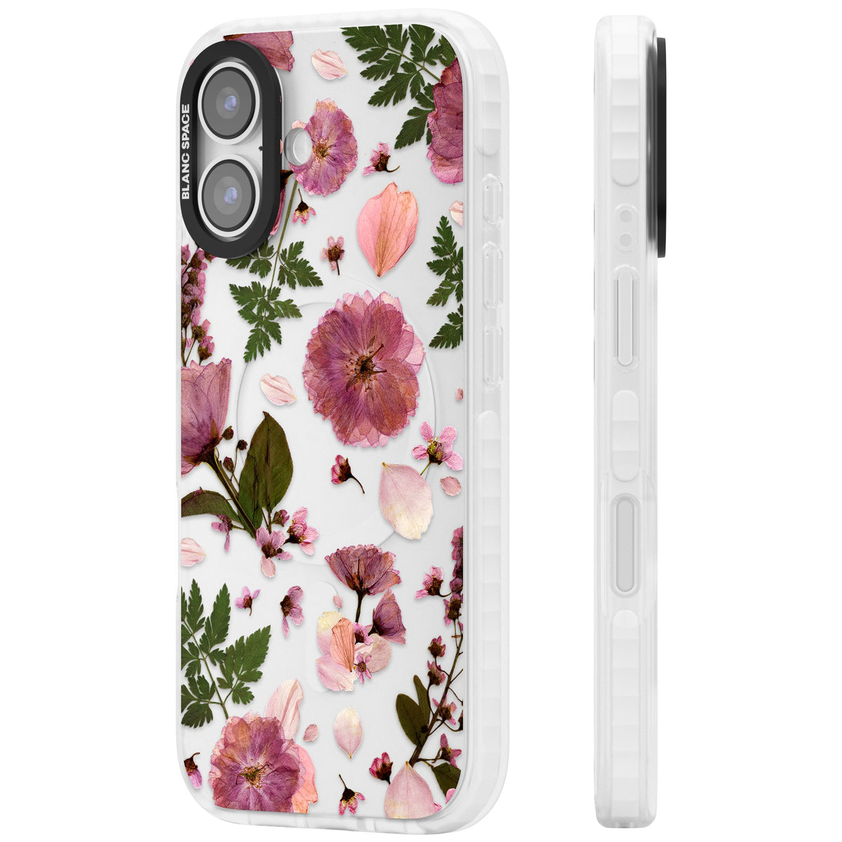 Blossom Bouquet iPhone 16 / iPhone 16 Plus / iPhone 17 Impact Clear Phone Case side