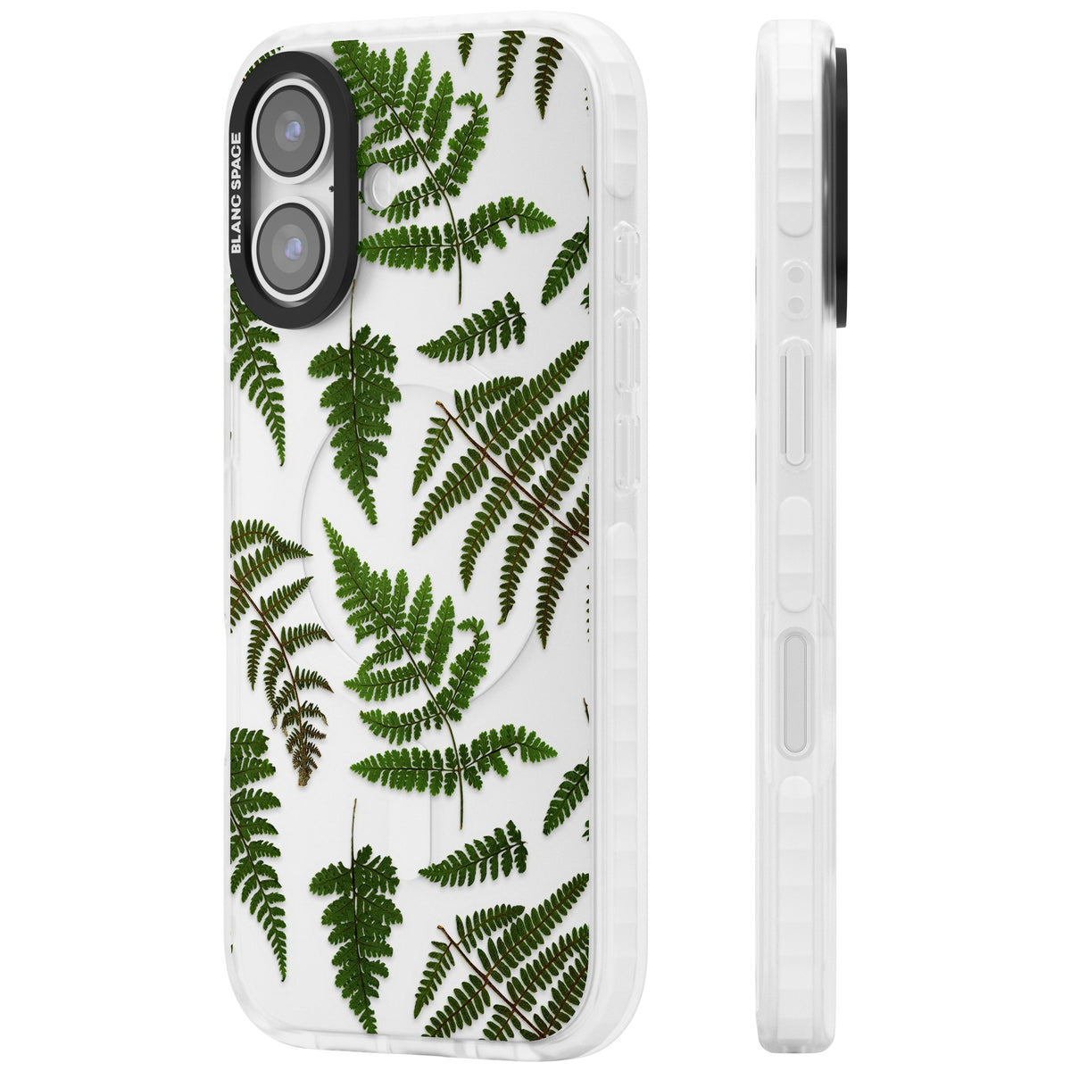 Leafy Ferns iPhone 16 / iPhone 16 Plus / iPhone 17 Impact Clear Phone Case side
