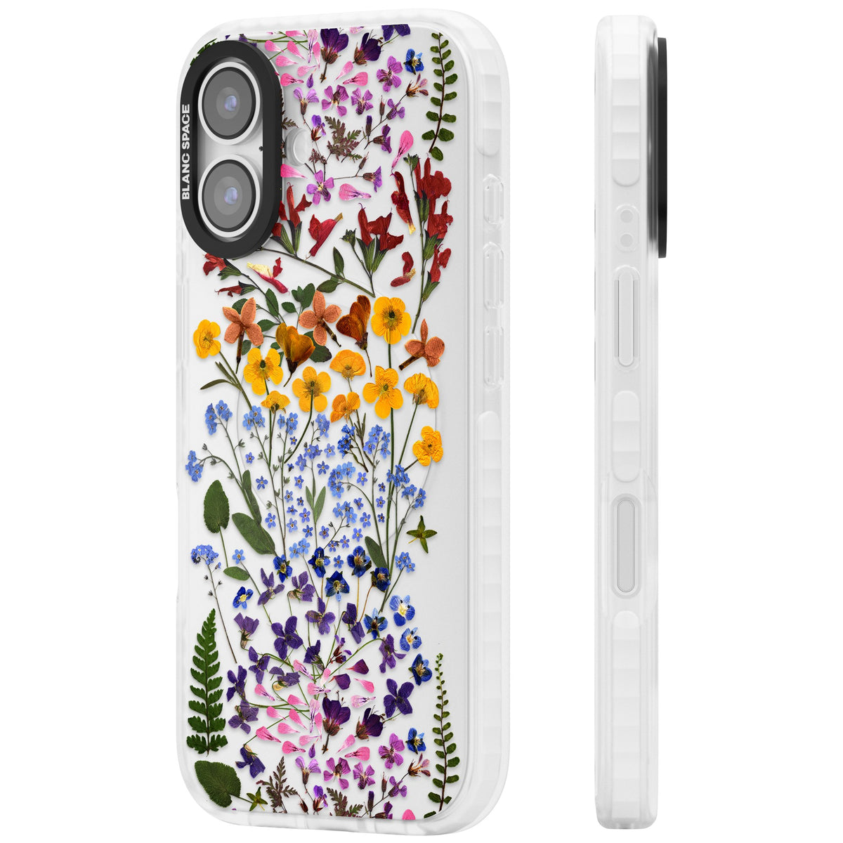 Wildflower Stripe iPhone 16 / iPhone 16 Plus / iPhone 17 Impact Clear Phone Case side