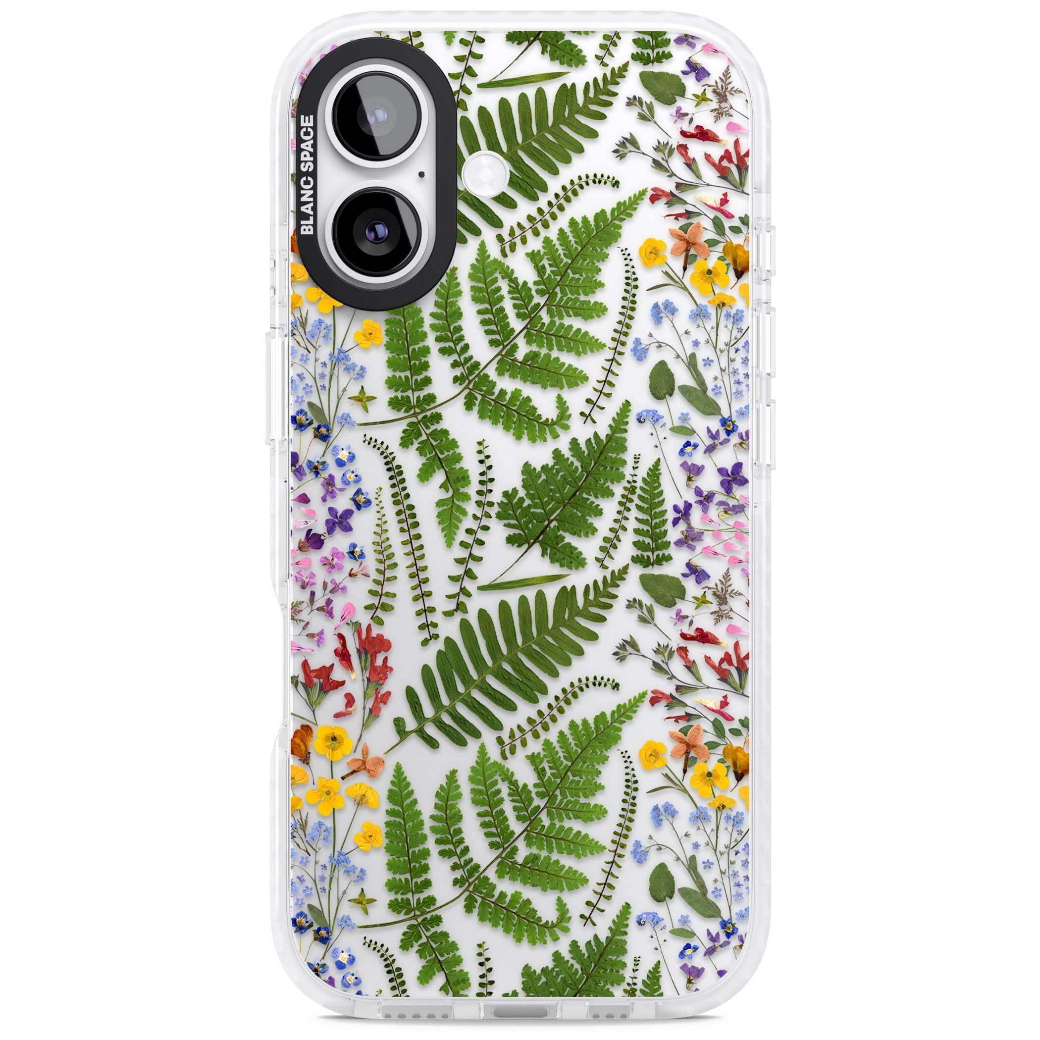 Botanical Fern & Floral iPhone 17 Impact Clear Phone Case