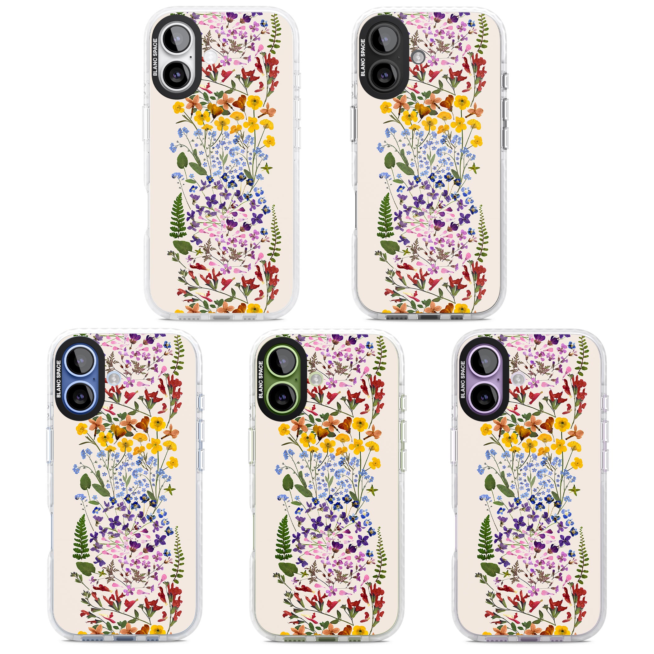 Cream Wildflower iPhone 17 Impact Clear Phone Case APT Impact Protection