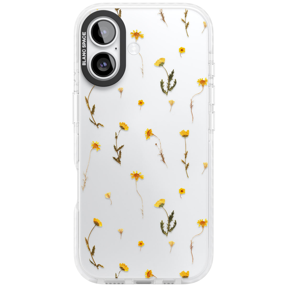 Yellow Wildflower iPhone 16 / iPhone 16 Plus / iPhone 17 Impact Clear Phone Case front
