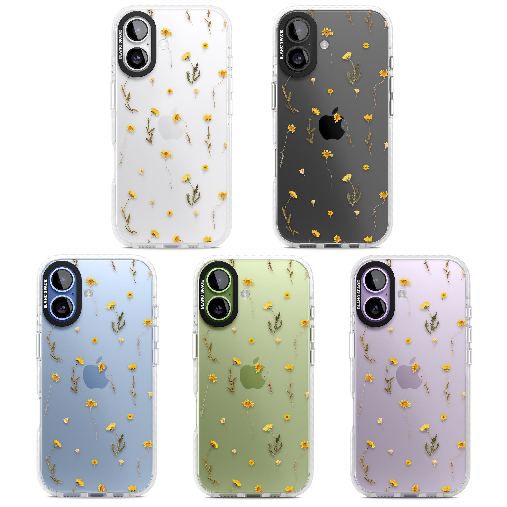 Yellow Wildflower iPhone 17 Impact Clear Phone Case APT Impact Protection