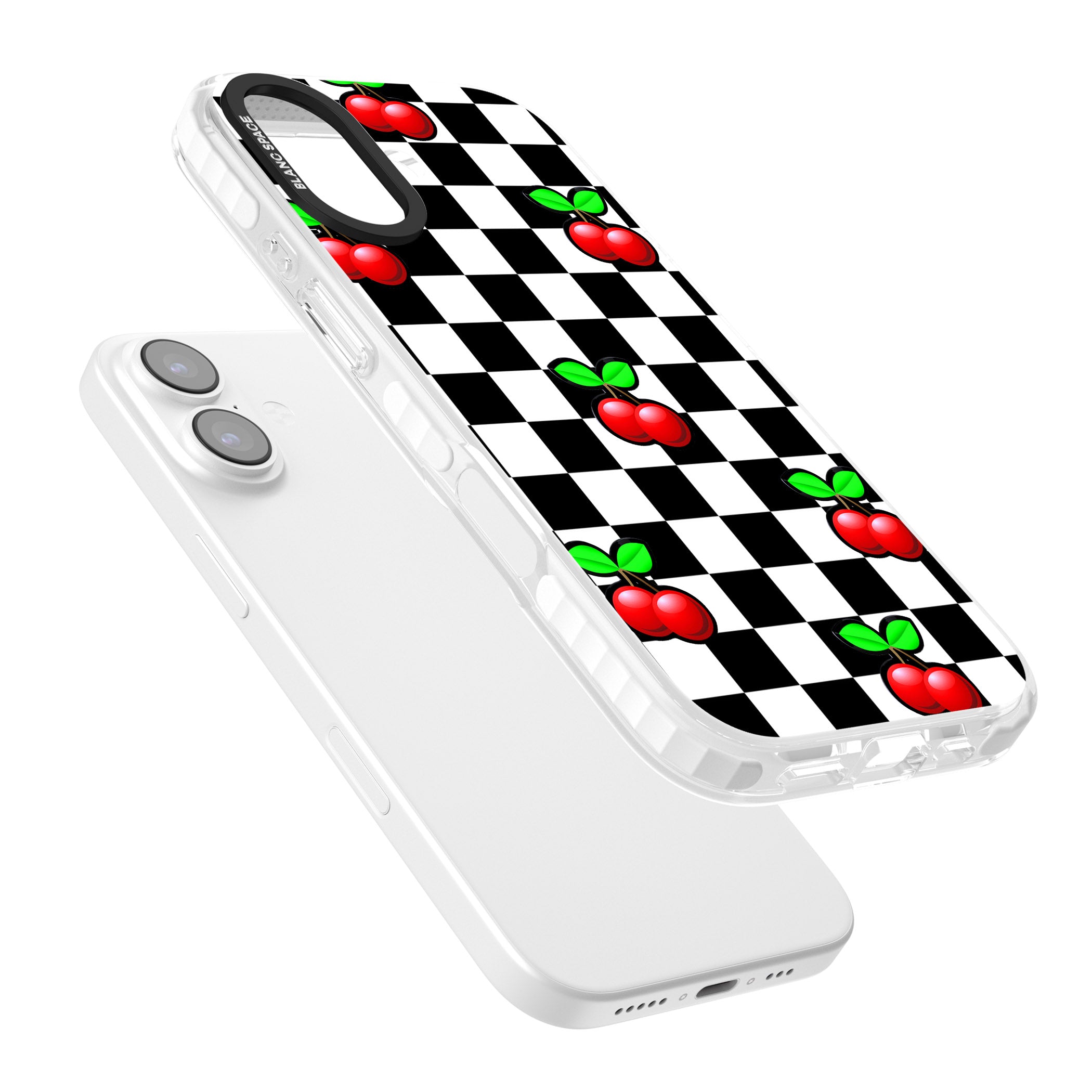 Checkered Cherry iPhone 17 Impact Clear Phone Case Colours
