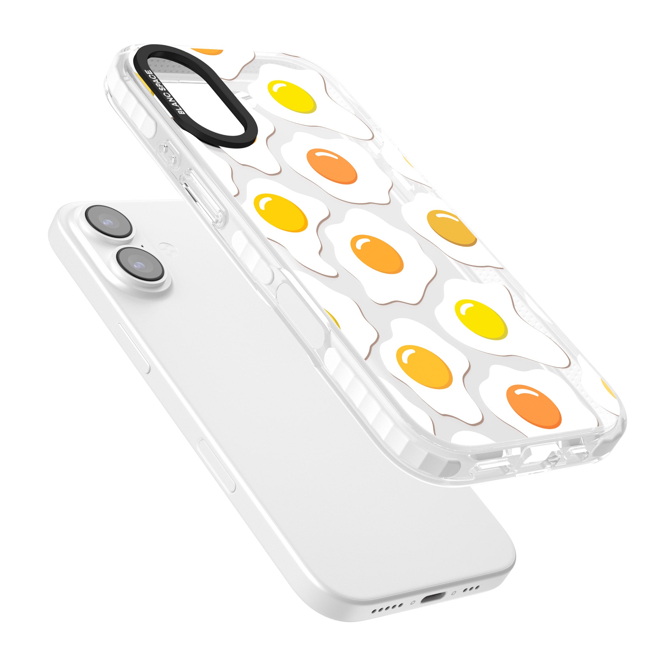 Fried Egg Pattern iPhone 17 Impact Clear Phone Case Colours