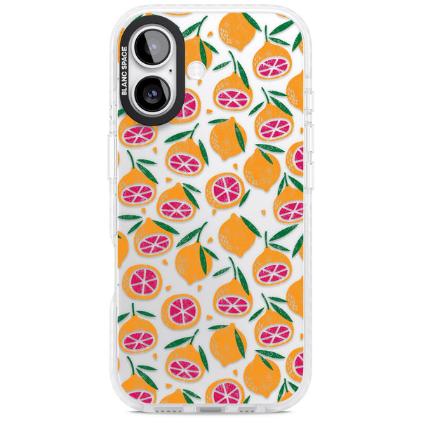 Blood Orange Fruit Pattern Transparent