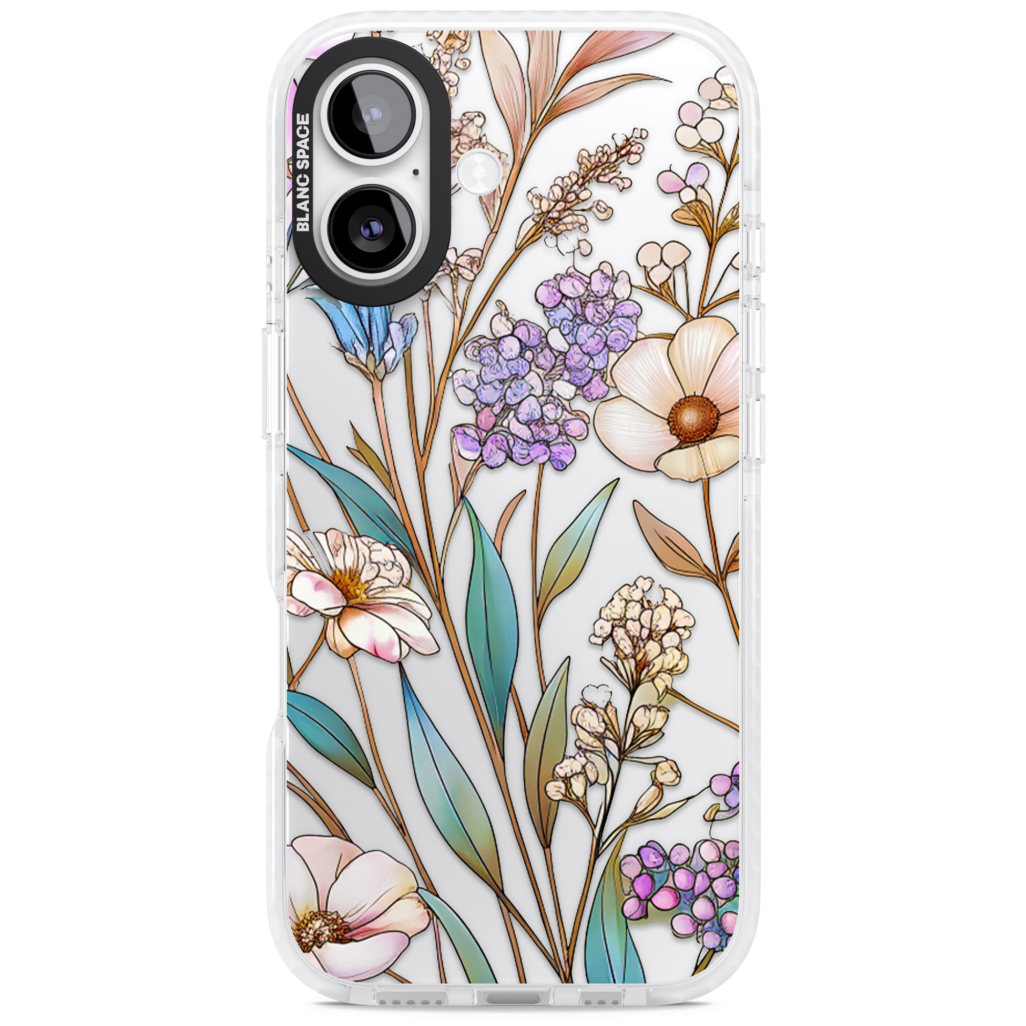 Glass Wildflower Mix iPhone 17 Impact Clear Phone Case