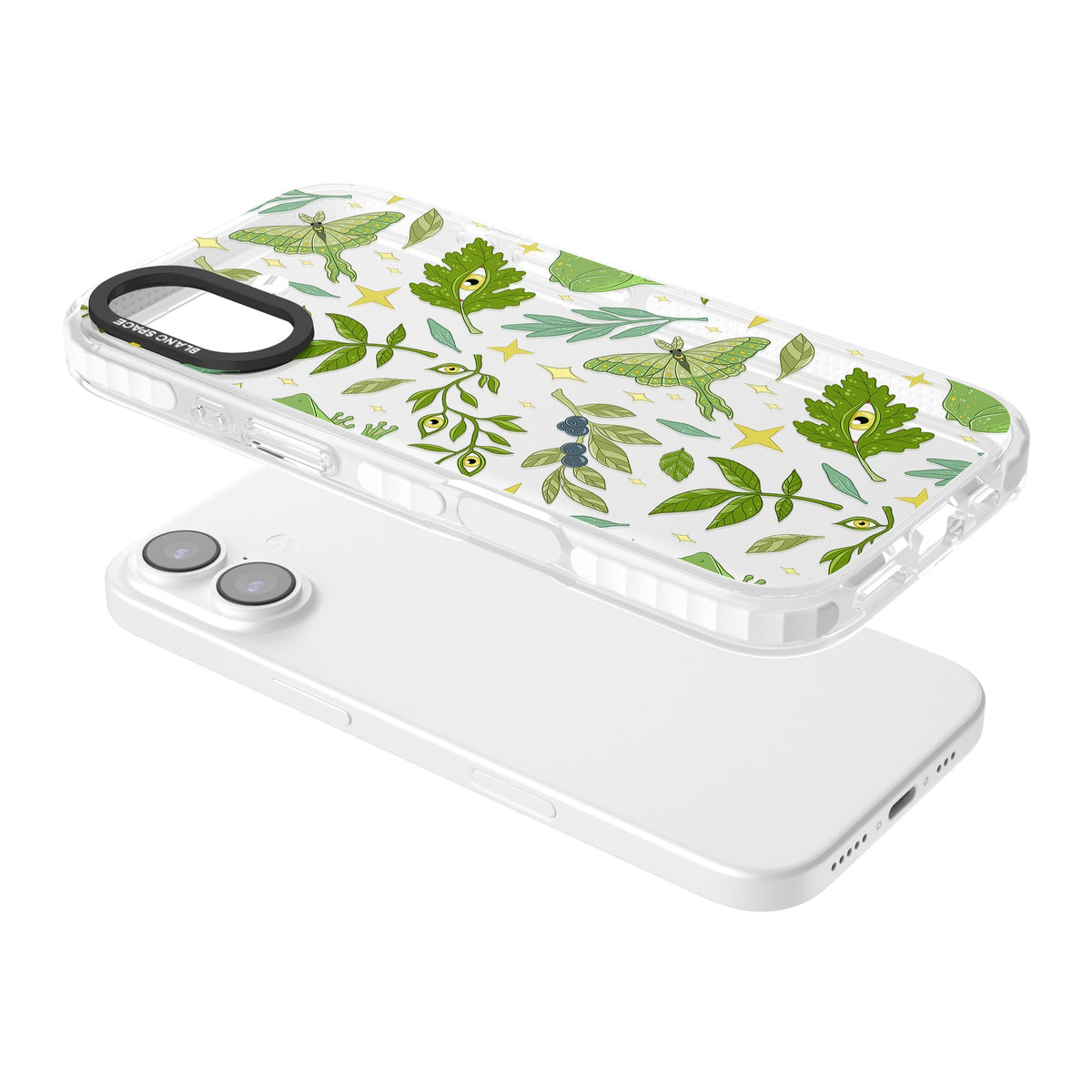 Forest Senses iPhone 16 / iPhone 16 Plus / iPhone 17 Impact Clear Phone Case angled